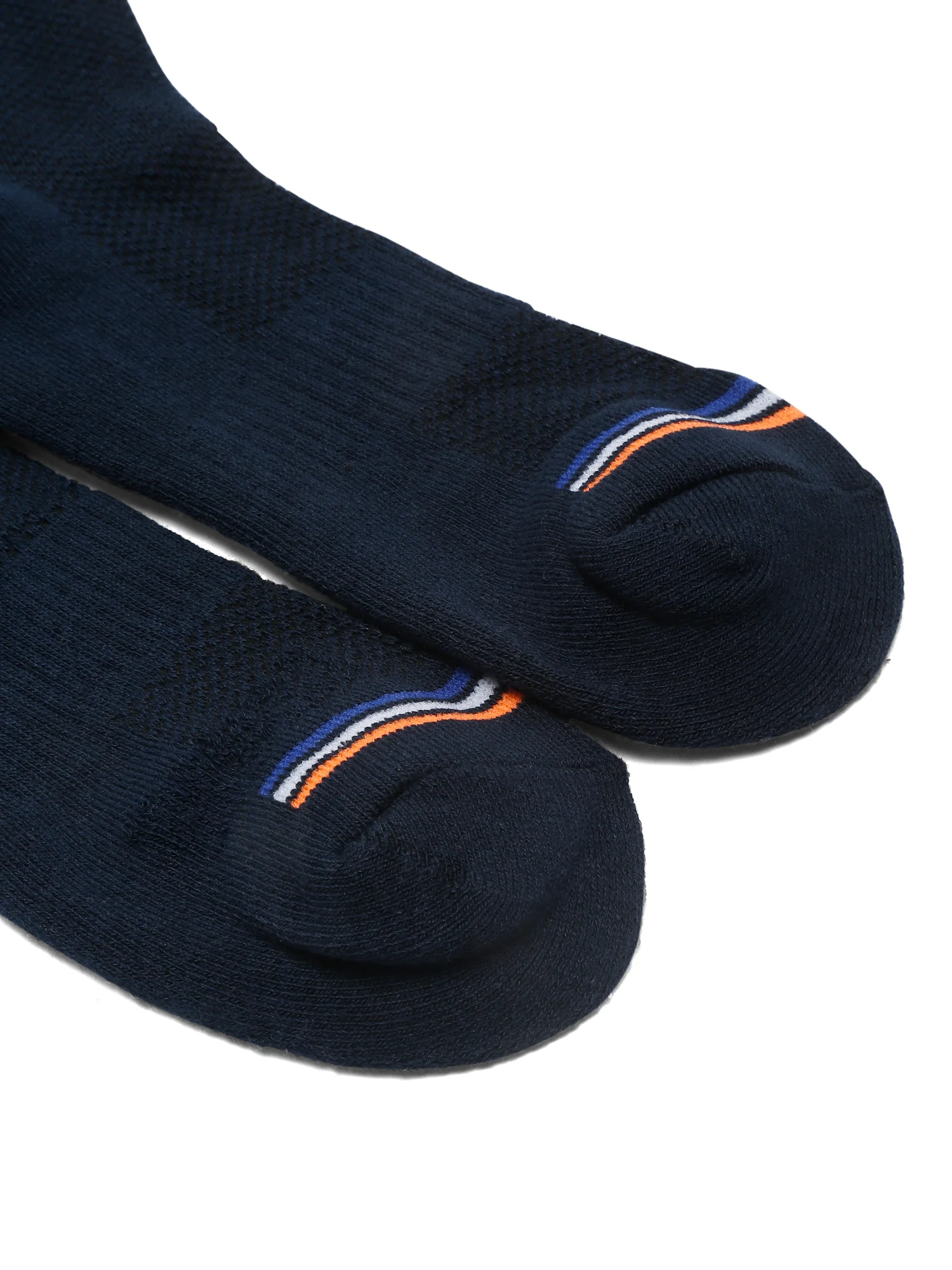 Men's Dark Blue Fashion Crew length Terry Socks -Pack of 5 - Image 5