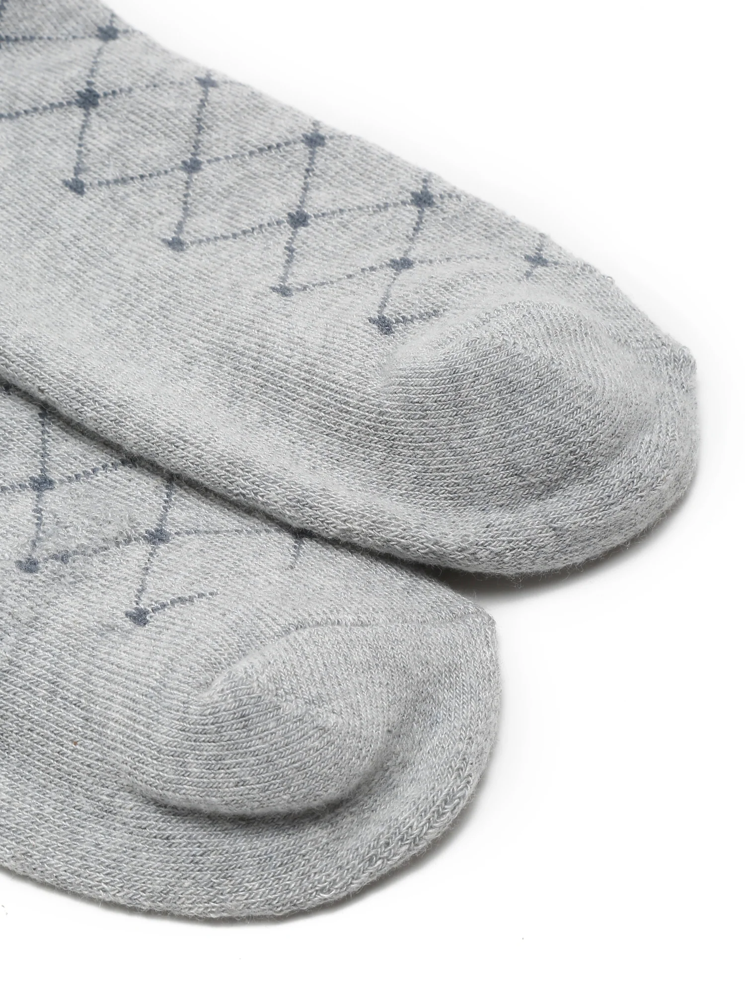 Men's Grey Melange Fashion Crew length Terry Socks -Pack of 5 - Image 5