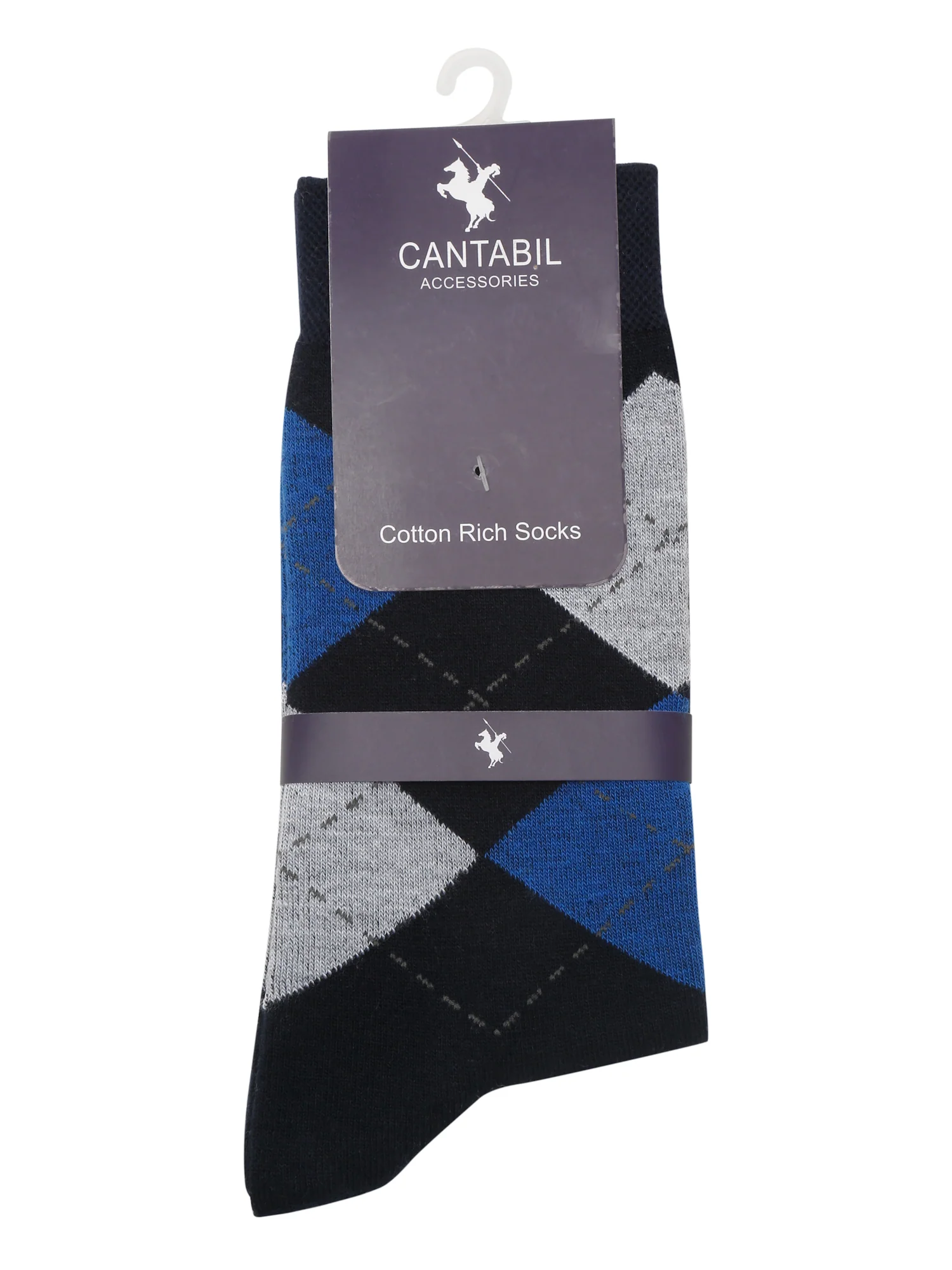 Men's Navy Blue Basic Crew length Socks -Pack of 5 - Image 3