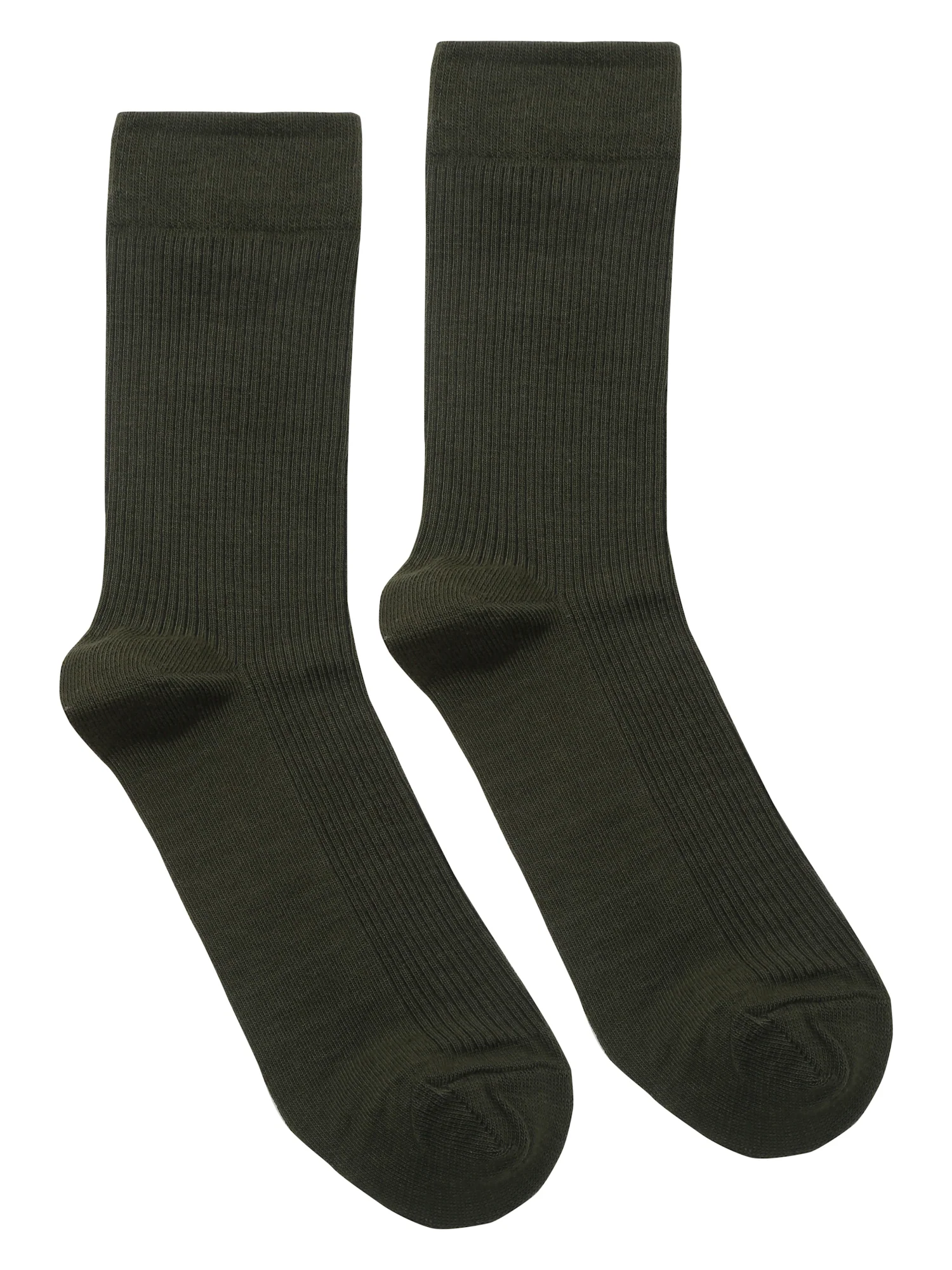 Men's Olive Green Basic Crew length Socks -Pack of 5 - Image 4