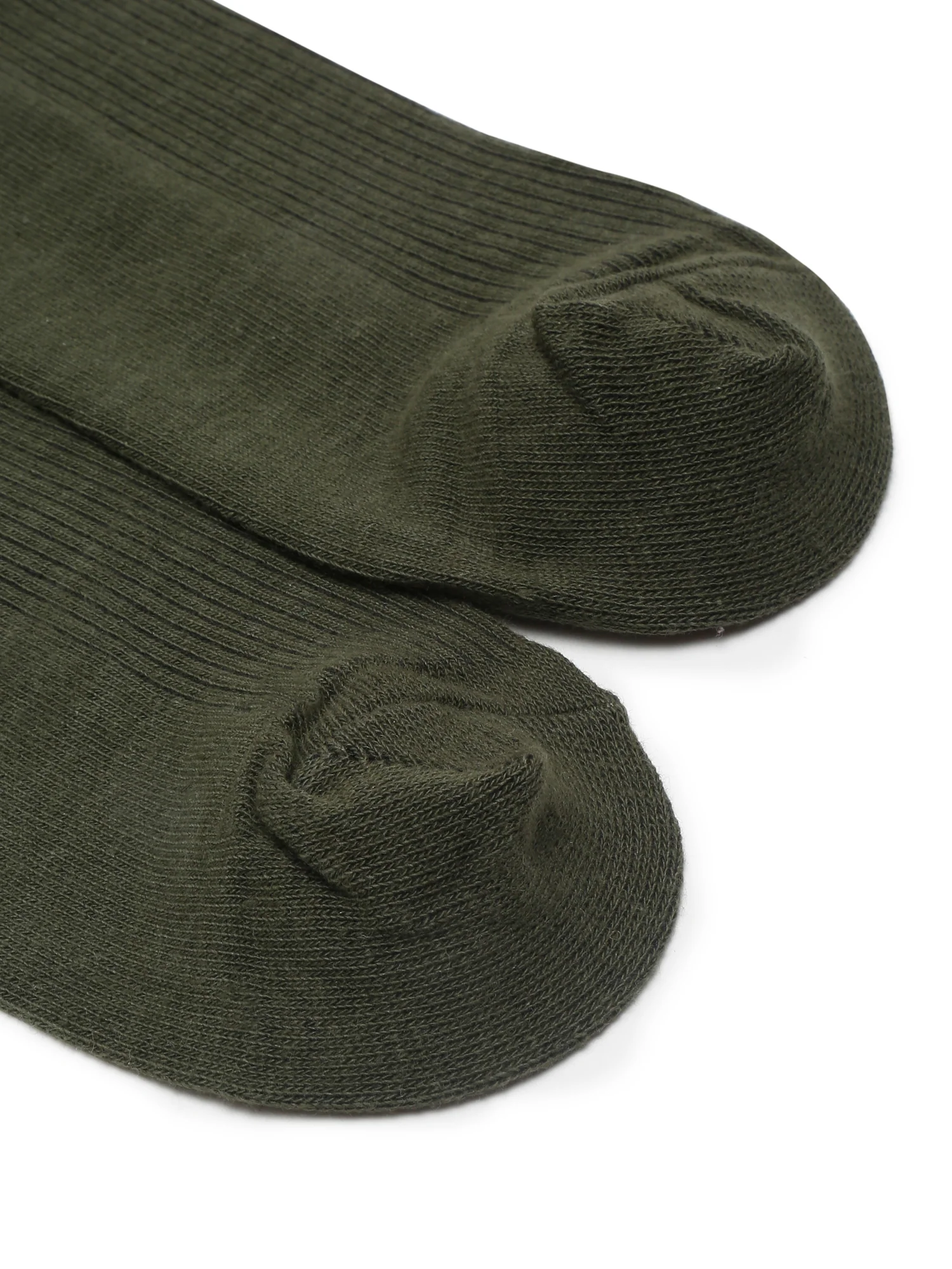 Men's Olive Green Basic Crew length Socks -Pack of 5 - Image 5