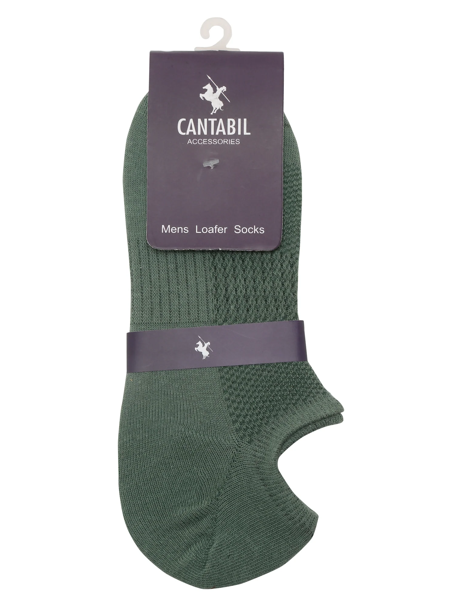 Men's Sage Green Fashion No Show / Loafer Socks -Pack of 5 - Image 3