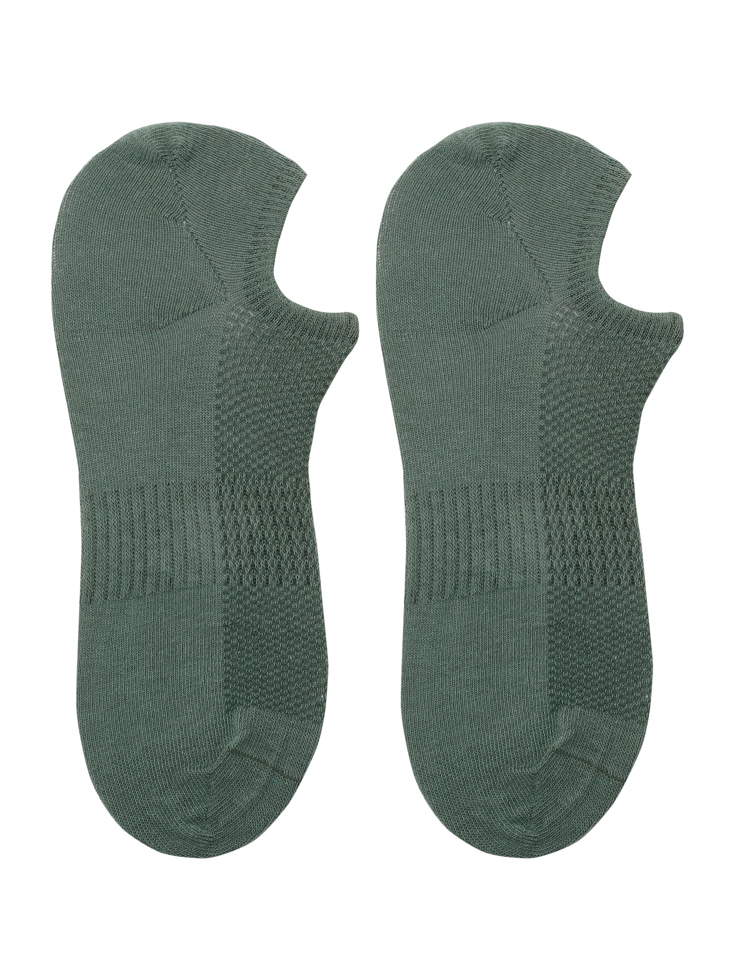 Men's Sage Green Fashion No Show / Loafer Socks -Pack of 5 - Image 4