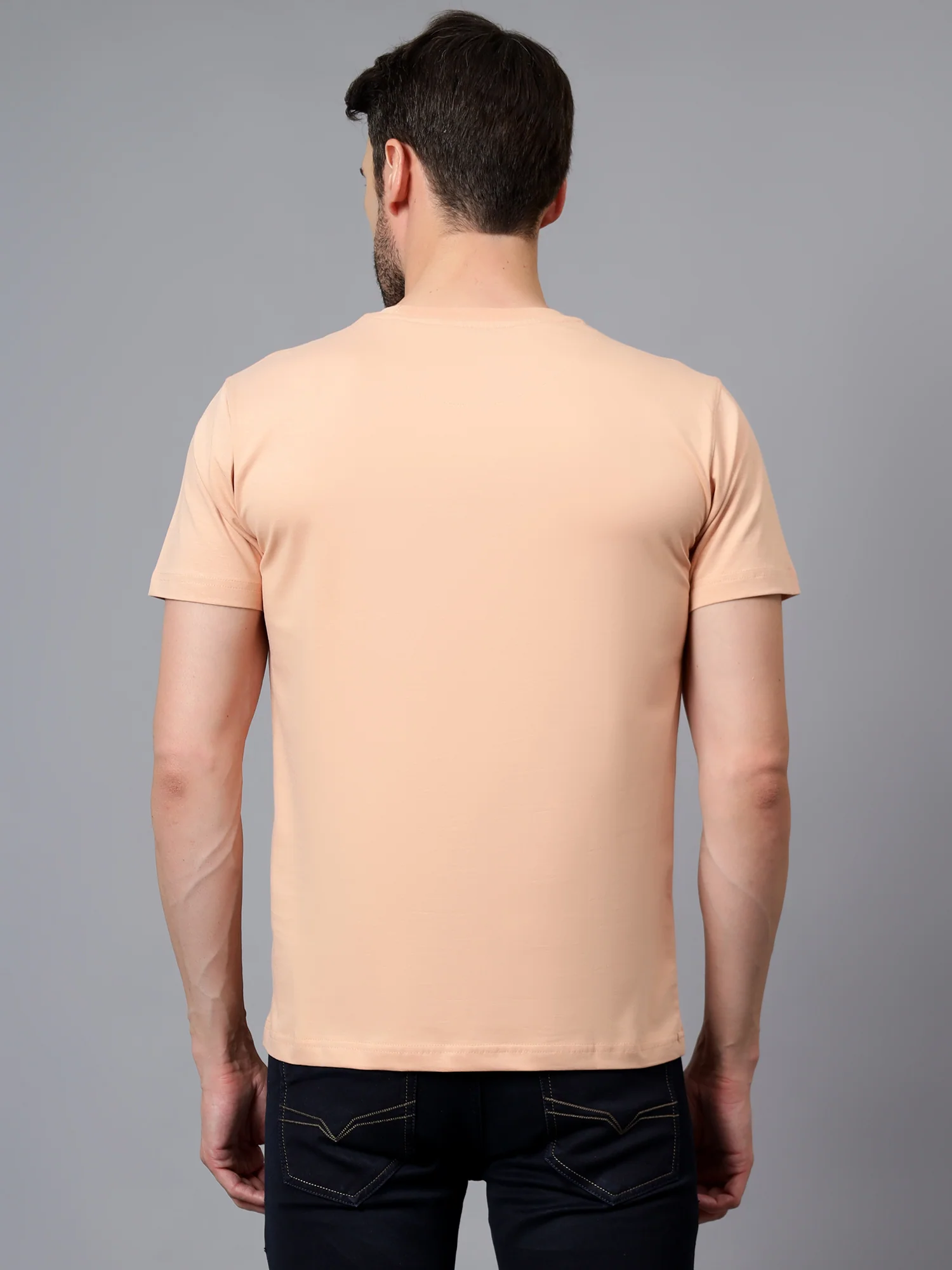 T-Shirt for Men | Breathable & Soft with Color Fastness Regular Fit Round Neck Cotton Blend Fabric Printed Pattern - Image 2