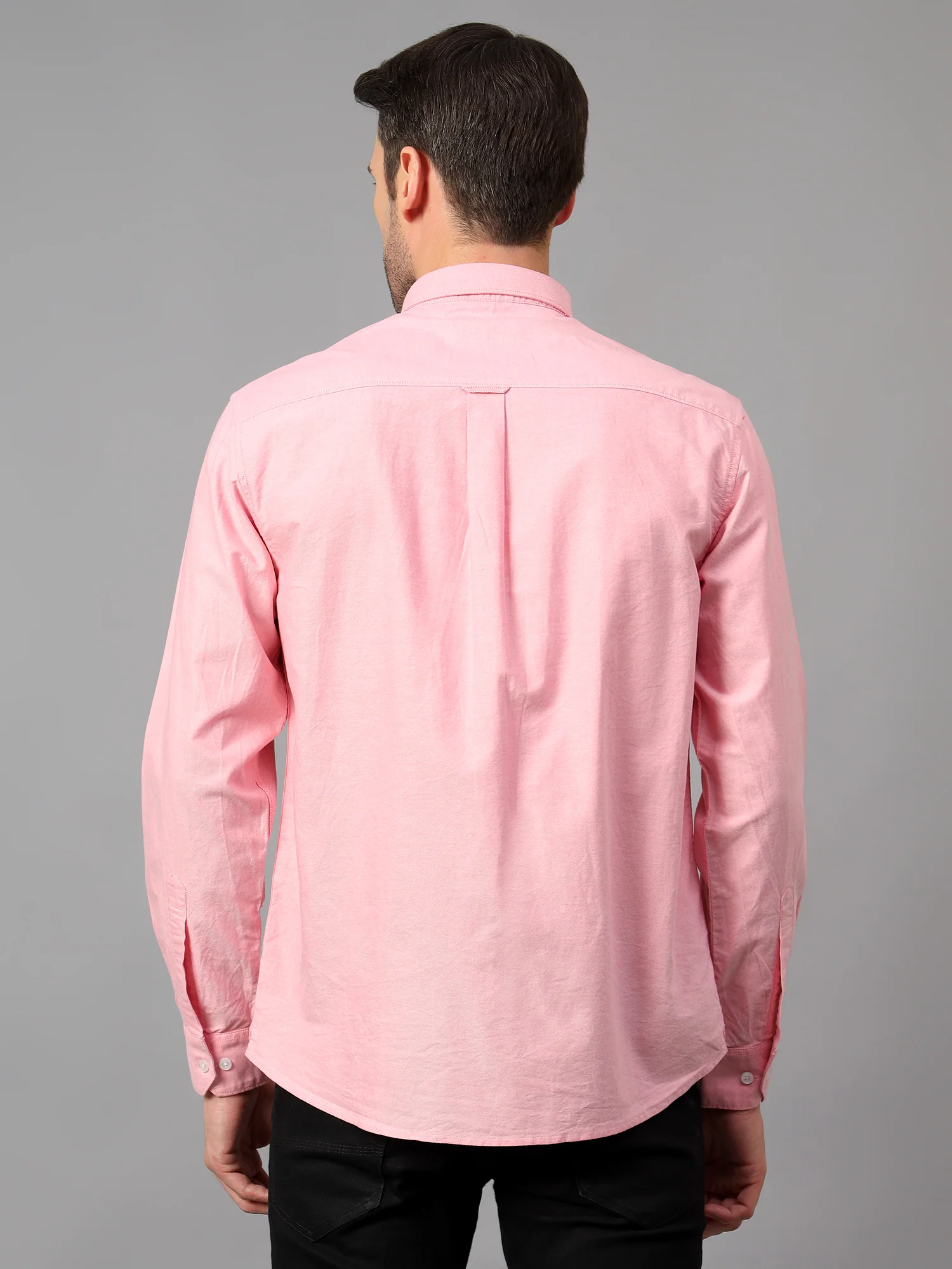 Casual Shirt for Men | Breathable & Soft with Color Fastness Regular Fit Spread Collar Neck Cotton Fabric Solid Pattern - Image 2