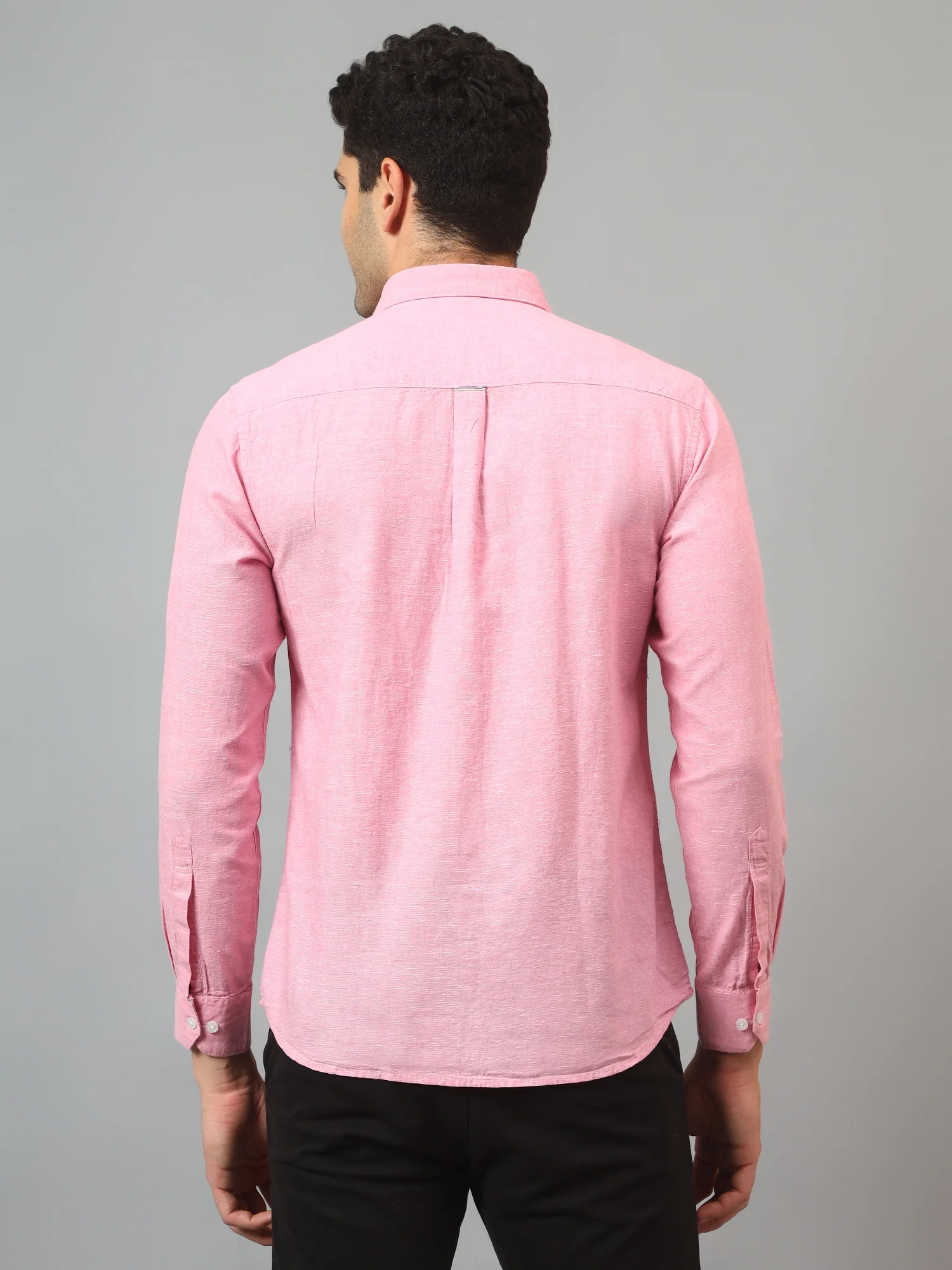 Casual Shirt for Men | Breathable & Soft with Color Fastness Regular Fit Spread Collar Neck Cotton Fabric Solid Pattern - Image 2