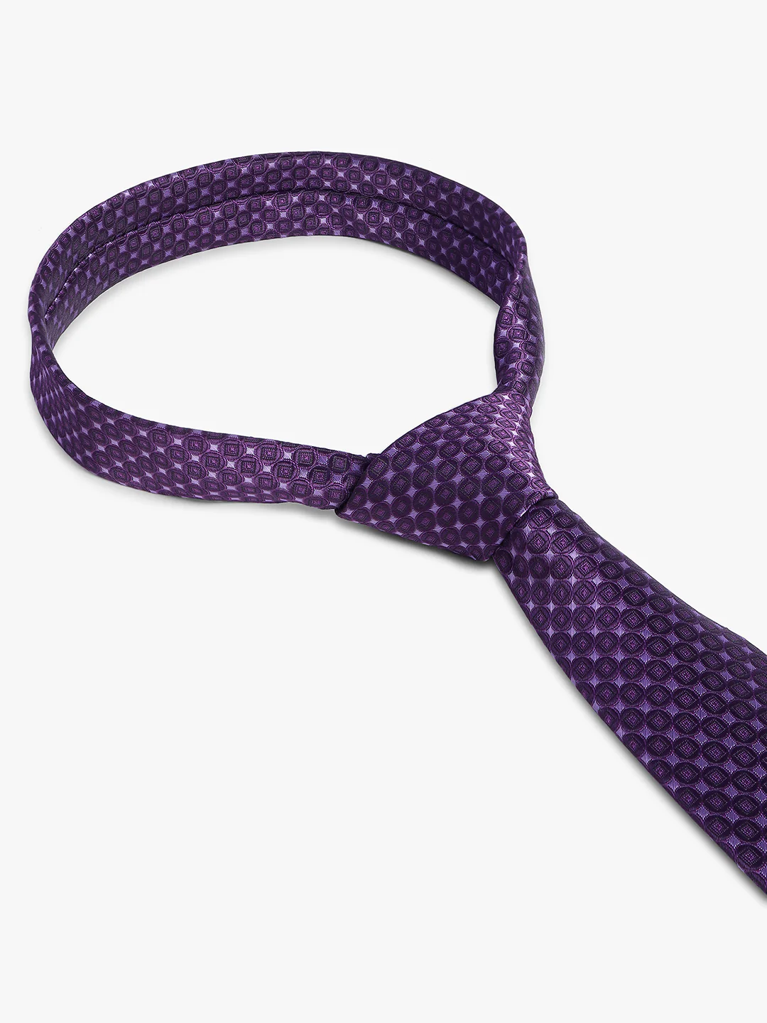 Cantabil Men's Purple Geometric Printed Broad Tie - Image 6