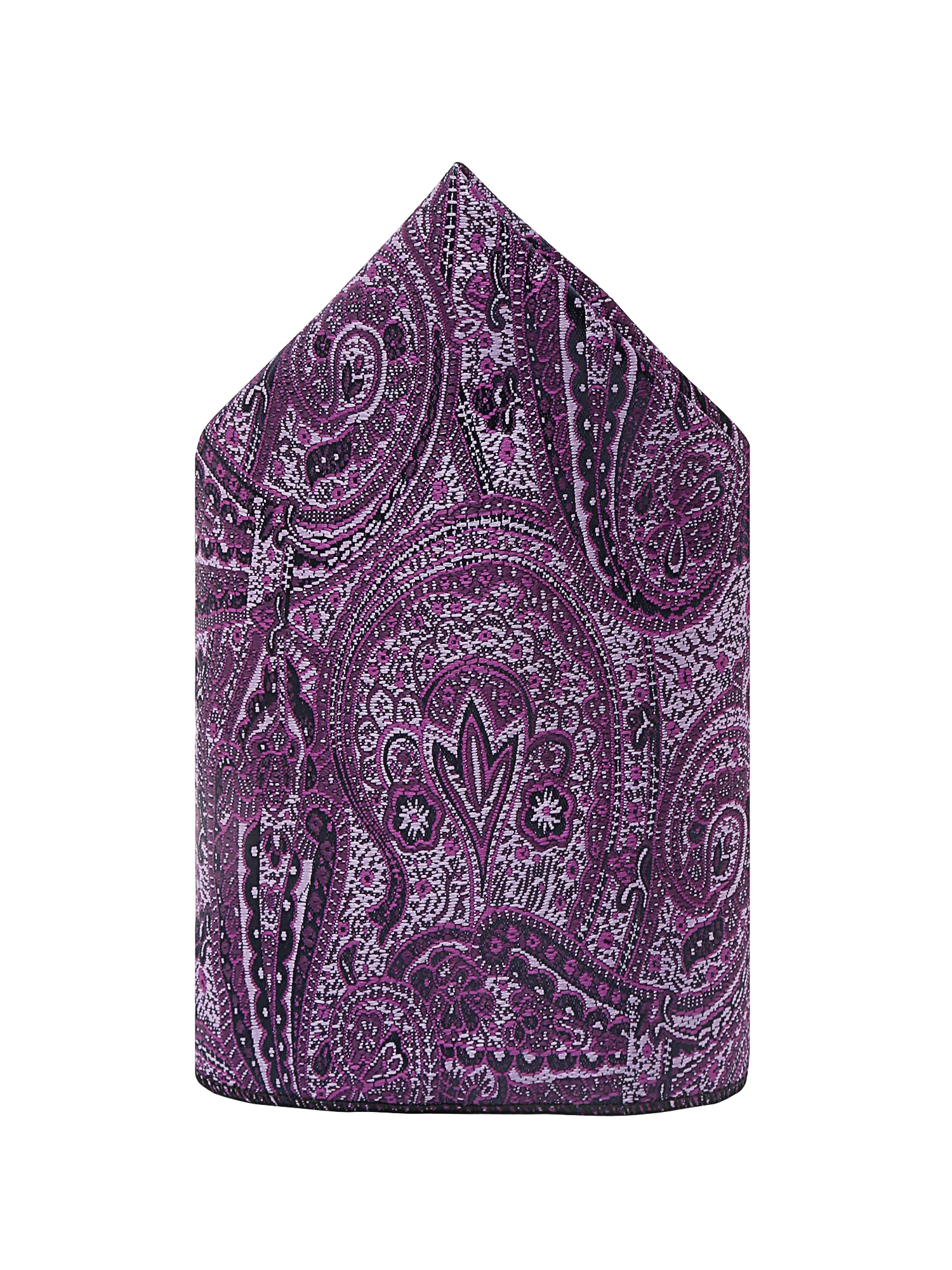 Men's Purple Fashion Paisley Pattern Tie Set - Image 3