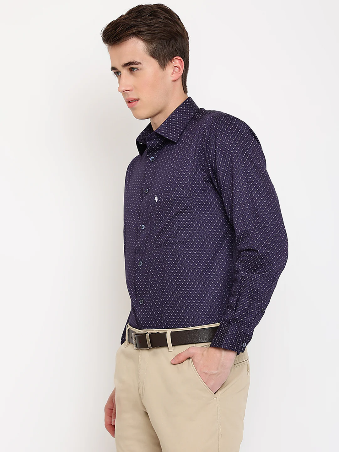 Formal Shirt for Men l Breathable & Soft with Color Fastness Regular Fit Spread Collar Neck Cotton Fabric Printed Pattern - Image 2