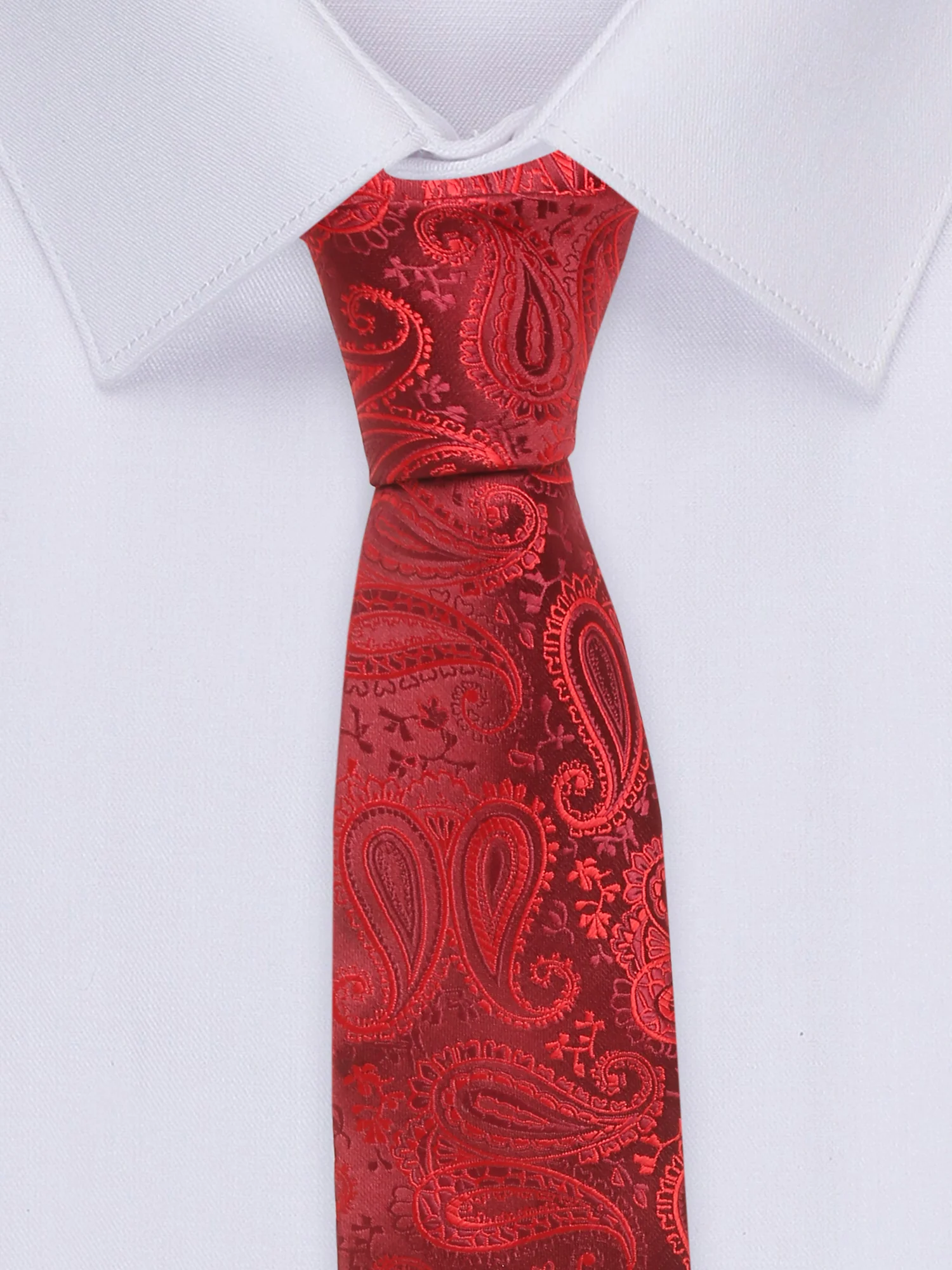 Men's Red Fashion Broad Tie - Image 2