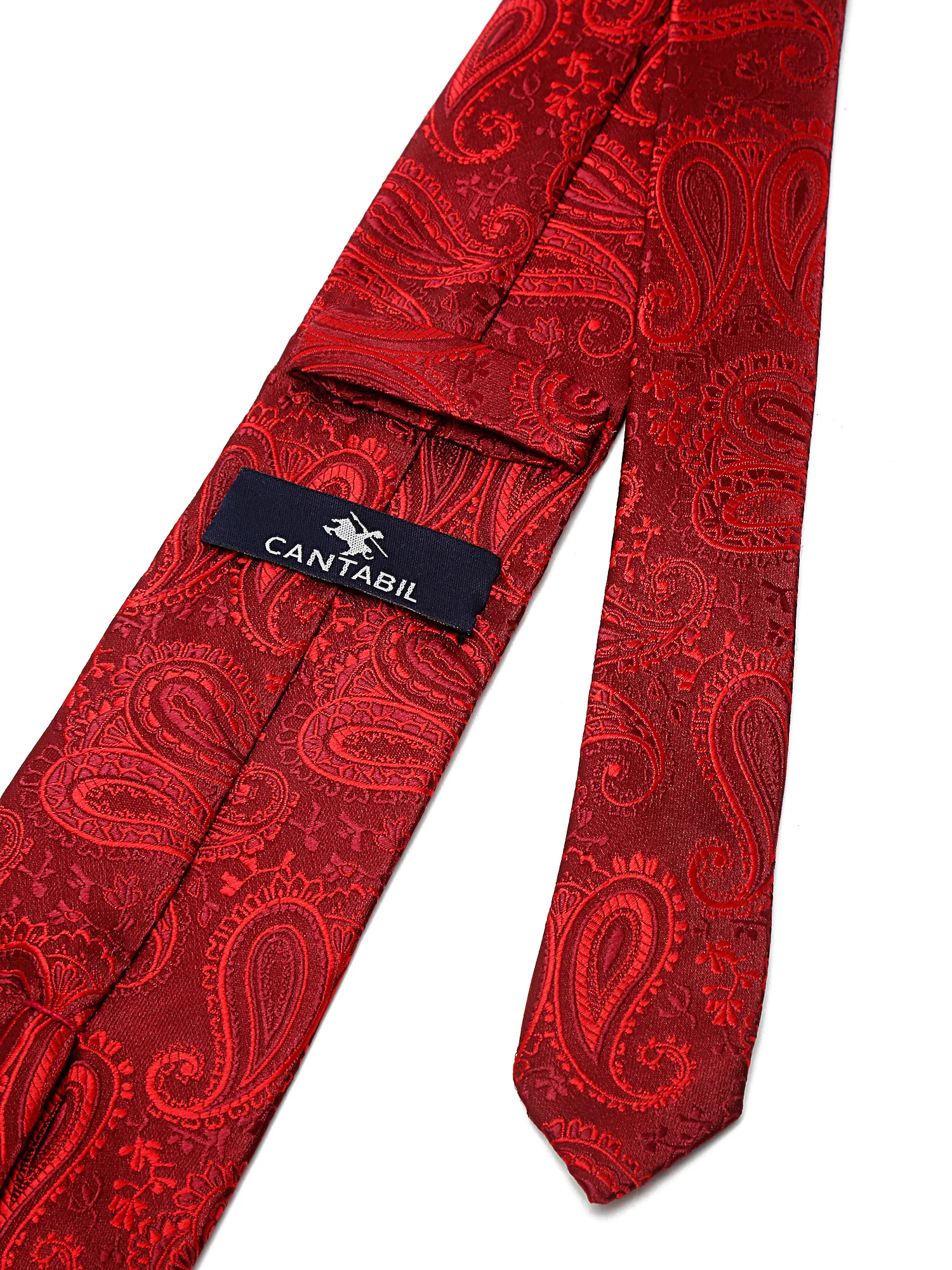 Men's Red Fashion Broad Tie - Image 4