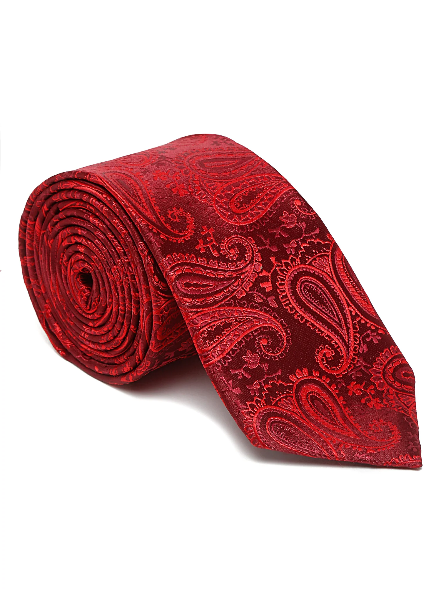 Men's Red Fashion Broad Tie - Image 5