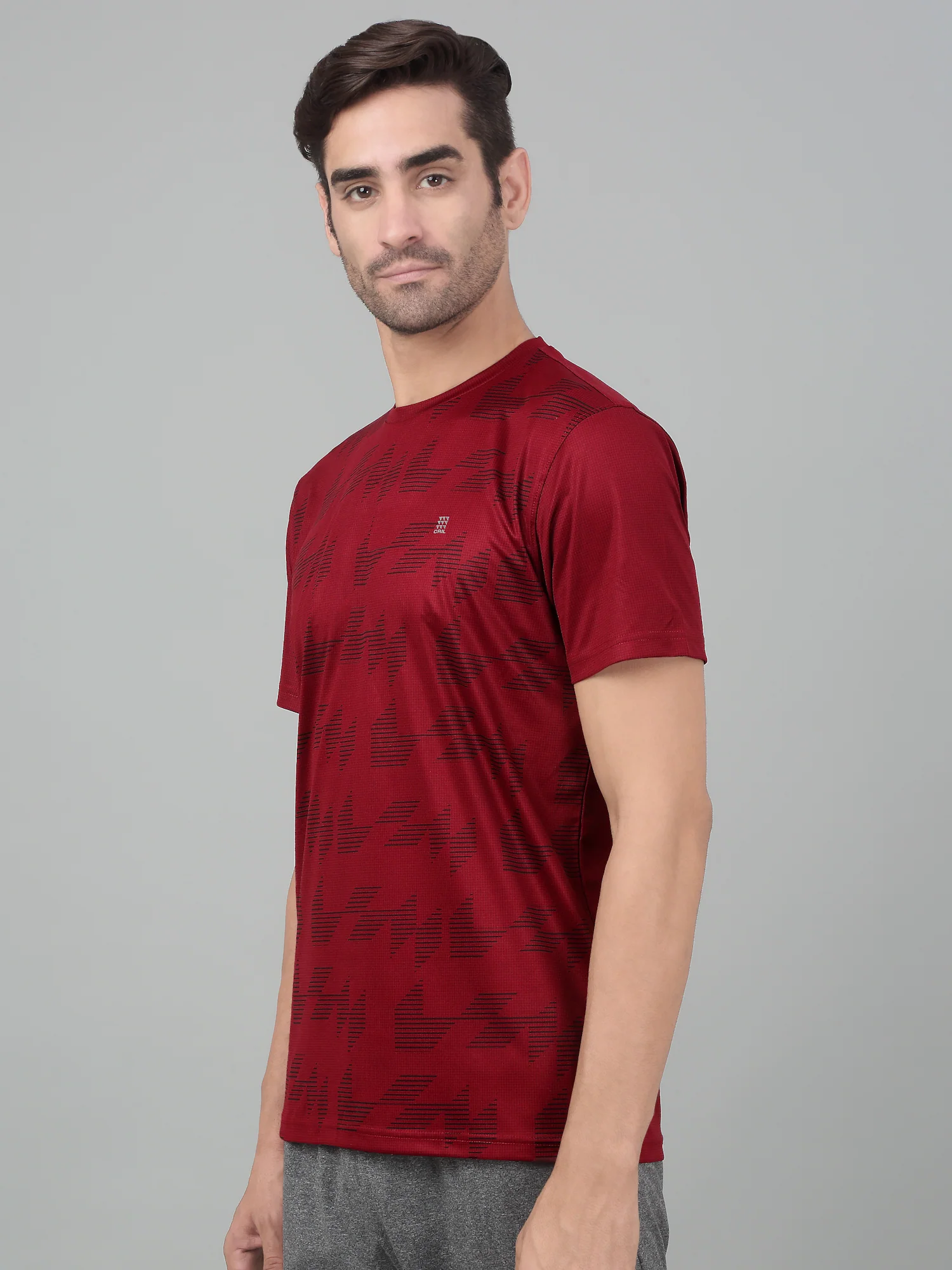 T-Shirt for Men | Breathable & Soft with Color Fastness Regular Fit Round Neck Polyester Fabric Printed Pattern - Image 3