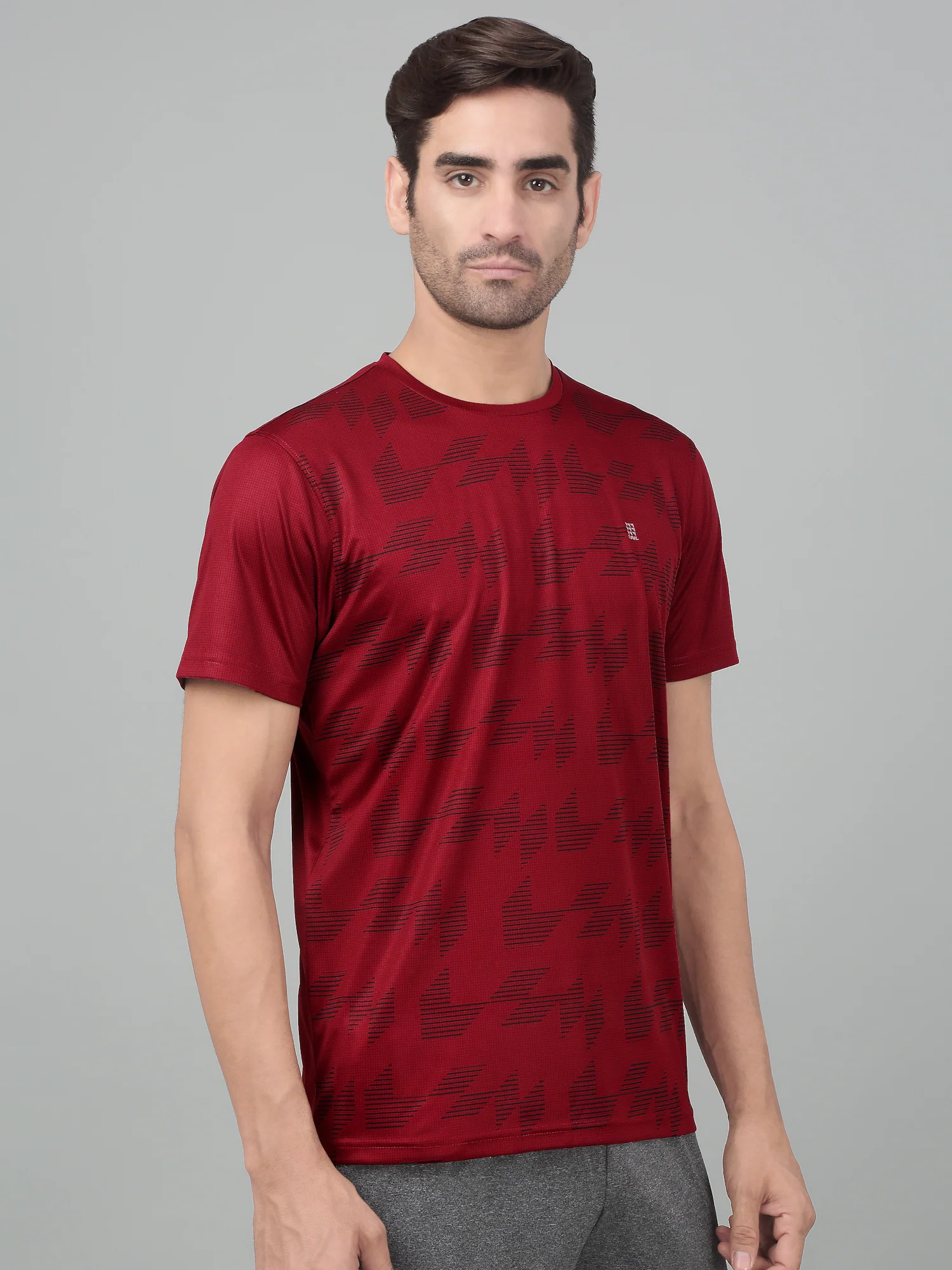 T-Shirt for Men | Breathable & Soft with Color Fastness Regular Fit Round Neck Polyester Fabric Printed Pattern - Image 4