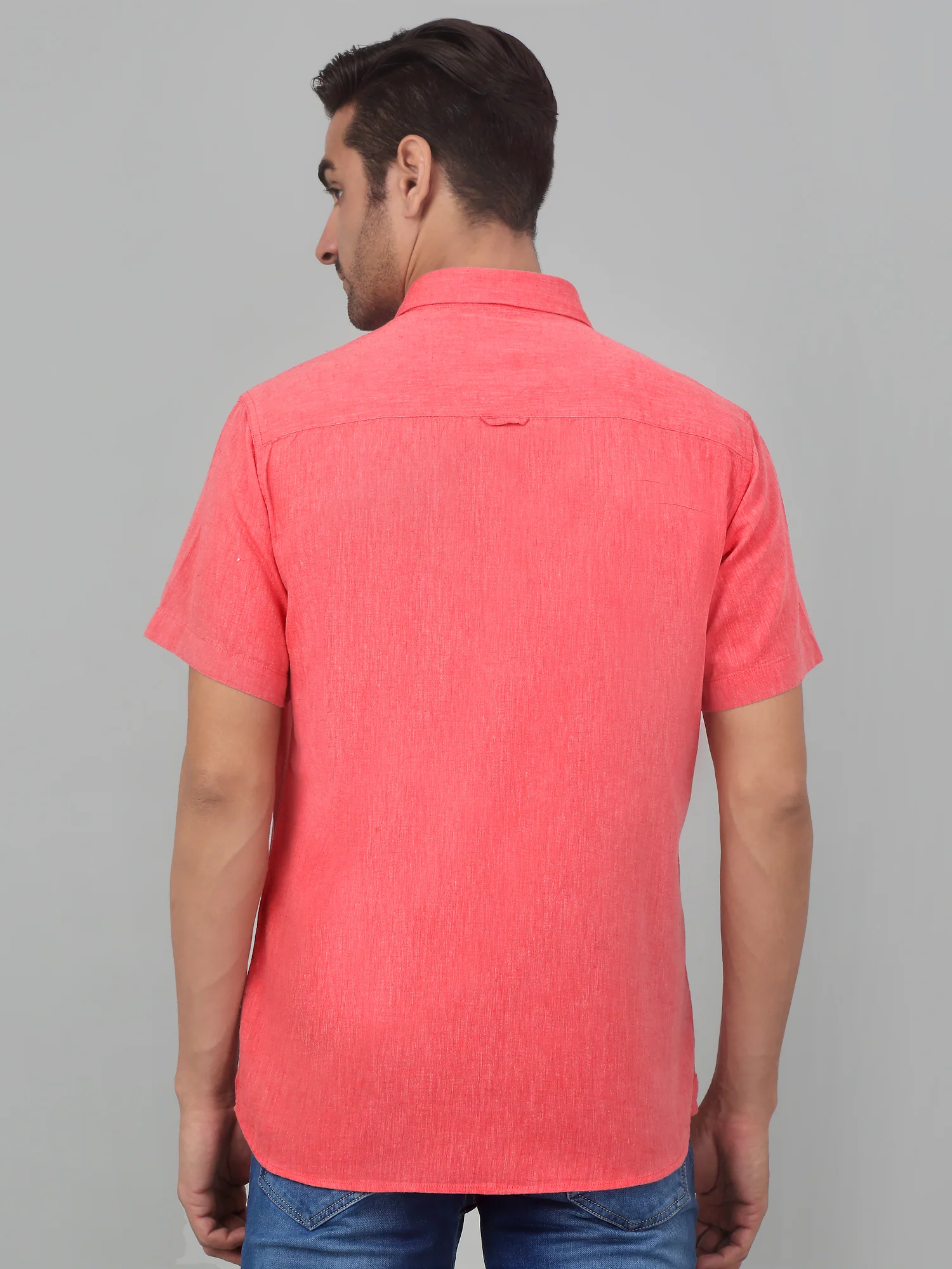 Casual Shirt for Men | Breathable & Soft with Color Fastness Regular Fit Spread Collar Neck Cotton Fabric Solid Pattern - Image 2