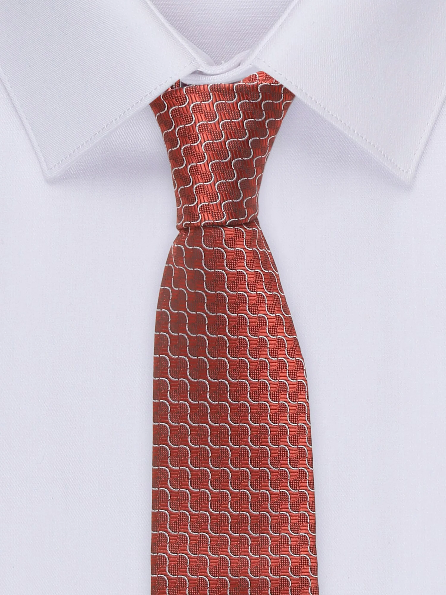 Men's Rust Fashion Broad Tie - Image 2