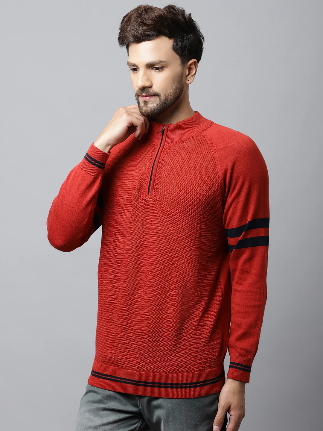 Mens Rust Sweater - Image 3
