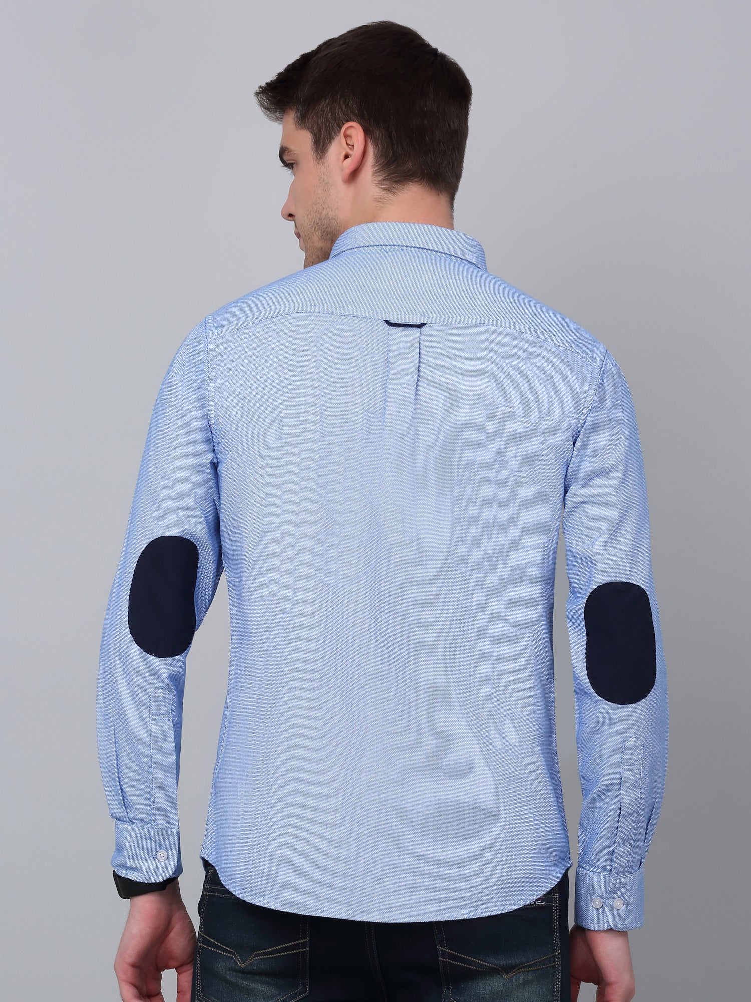 Casual Shirt for Men | Breathable & Soft with Color Fastness Regular Fit Spread Collar Neck Cotton Fabric Self Design Pattern - Image 2