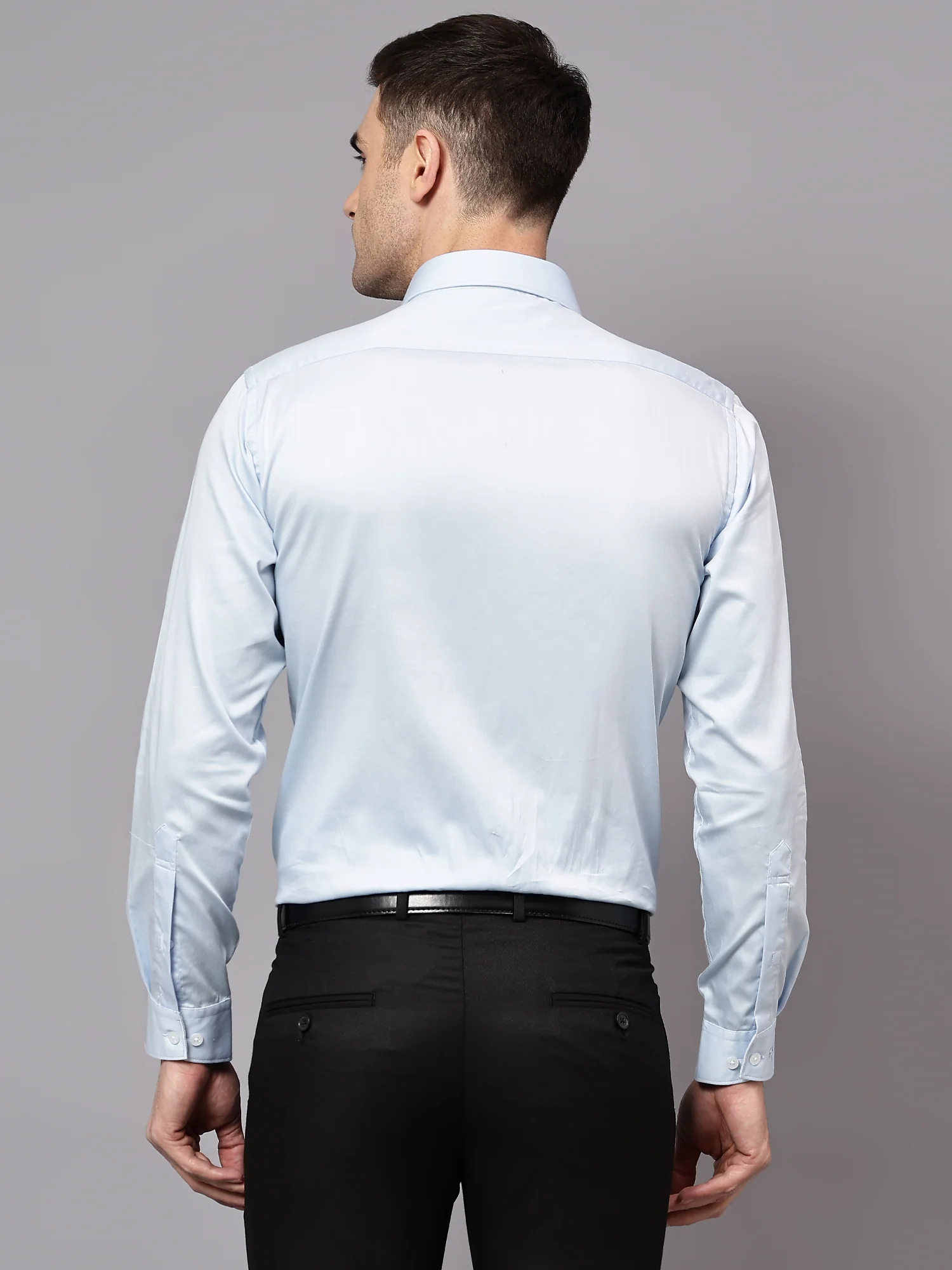 Formal Shirt for Men l Breathable & Soft with Color Fastness Regular Fit Spread Collar Neck Cotton Fabric Solid Pattern - Image 2