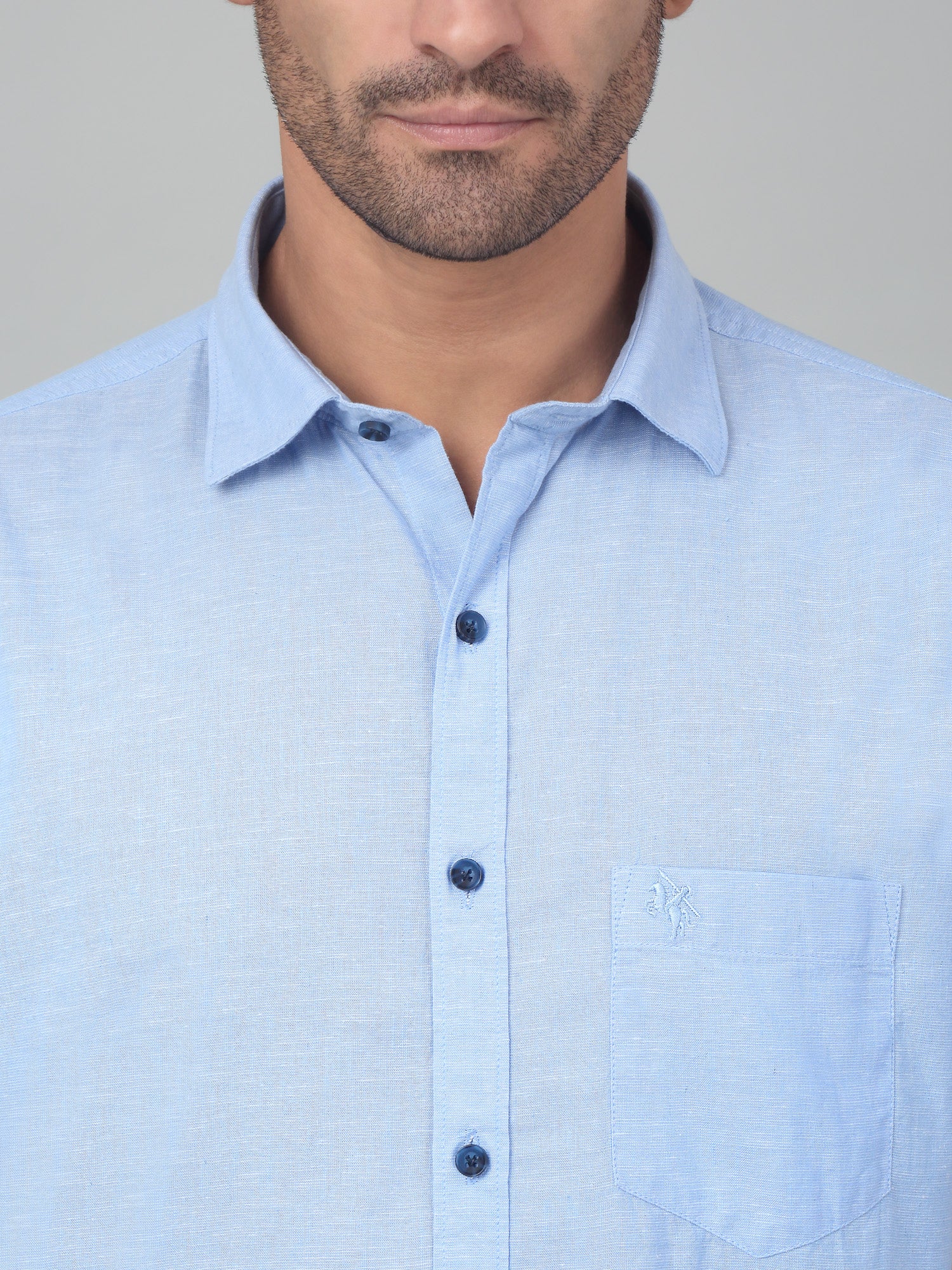Casual Shirt for Men | Breathable & Soft with Color Fastness Regular Fit Spread Collar Neck Cotton Fabric Solid Pattern - Image 4