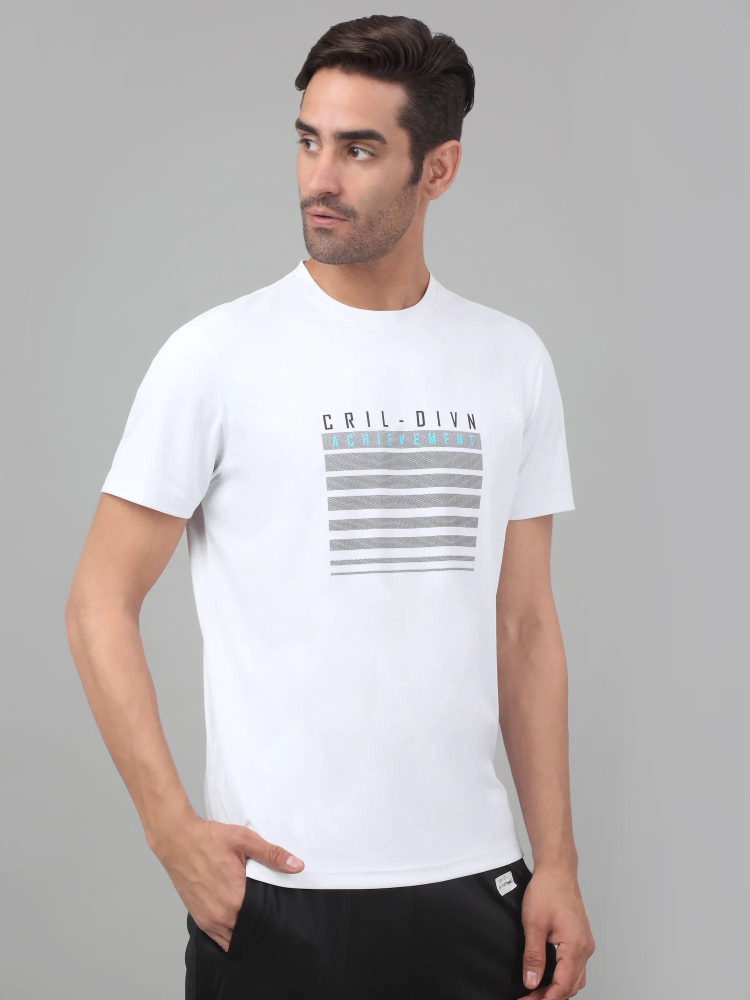 T-Shirt for Men | Breathable & Soft with Color Fastness Regular Fit Round Neck Polyester Fabric Printed Pattern - Image 3