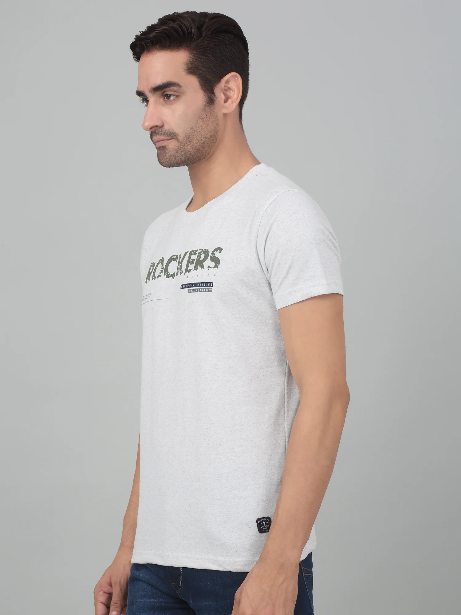 T-Shirt for Men | Breathable & Soft with Color Fastness Regular Fit Round Neck Poly Cotton Fabric Printed Pattern - Image 3