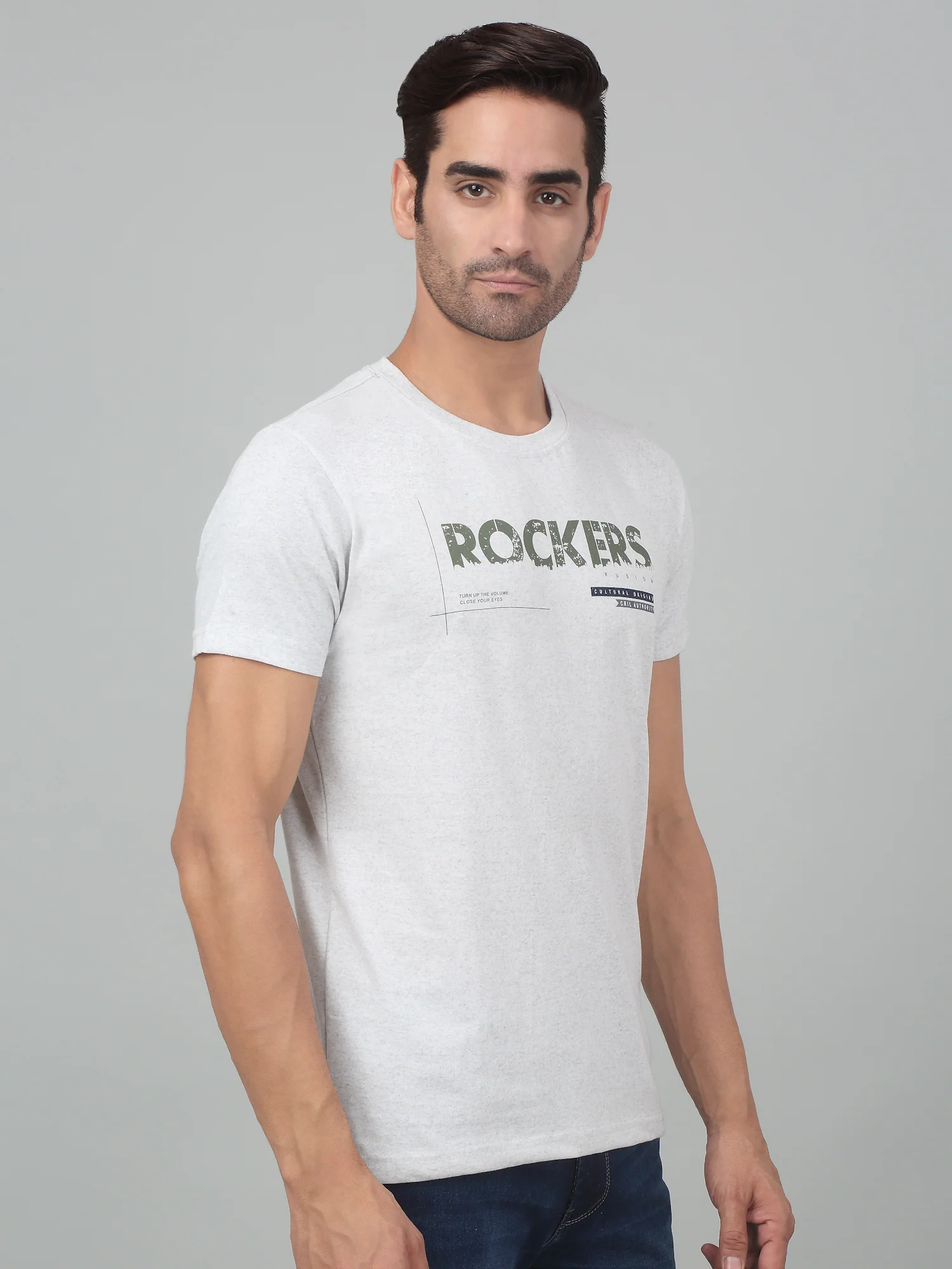 T-Shirt for Men | Breathable & Soft with Color Fastness Regular Fit Round Neck Poly Cotton Fabric Printed Pattern - Image 4