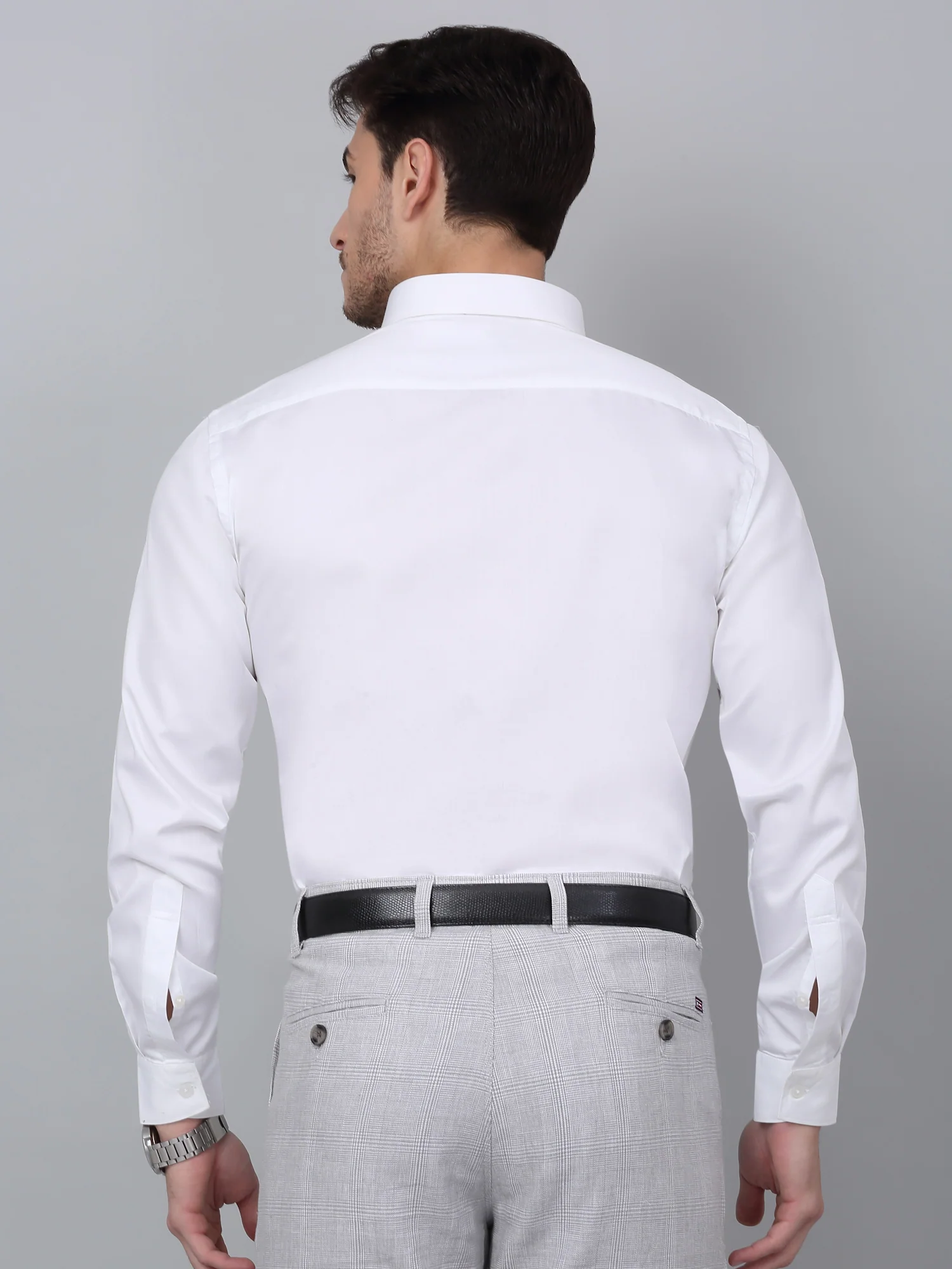 Formal Shirt for Men l Breathable & Soft with Color Fastness Regular Fit Spread Collar Neck Cotton Fabric Solid Pattern - Image 2