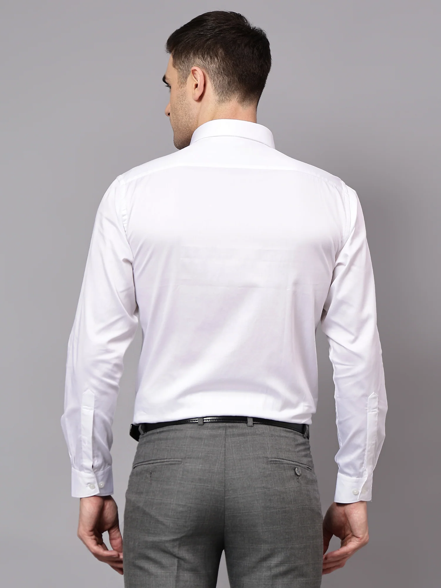Formal Shirt for Men l Breathable & Soft with Color Fastness Regular Fit Spread Collar Neck Cotton Fabric Solid Pattern - Image 2