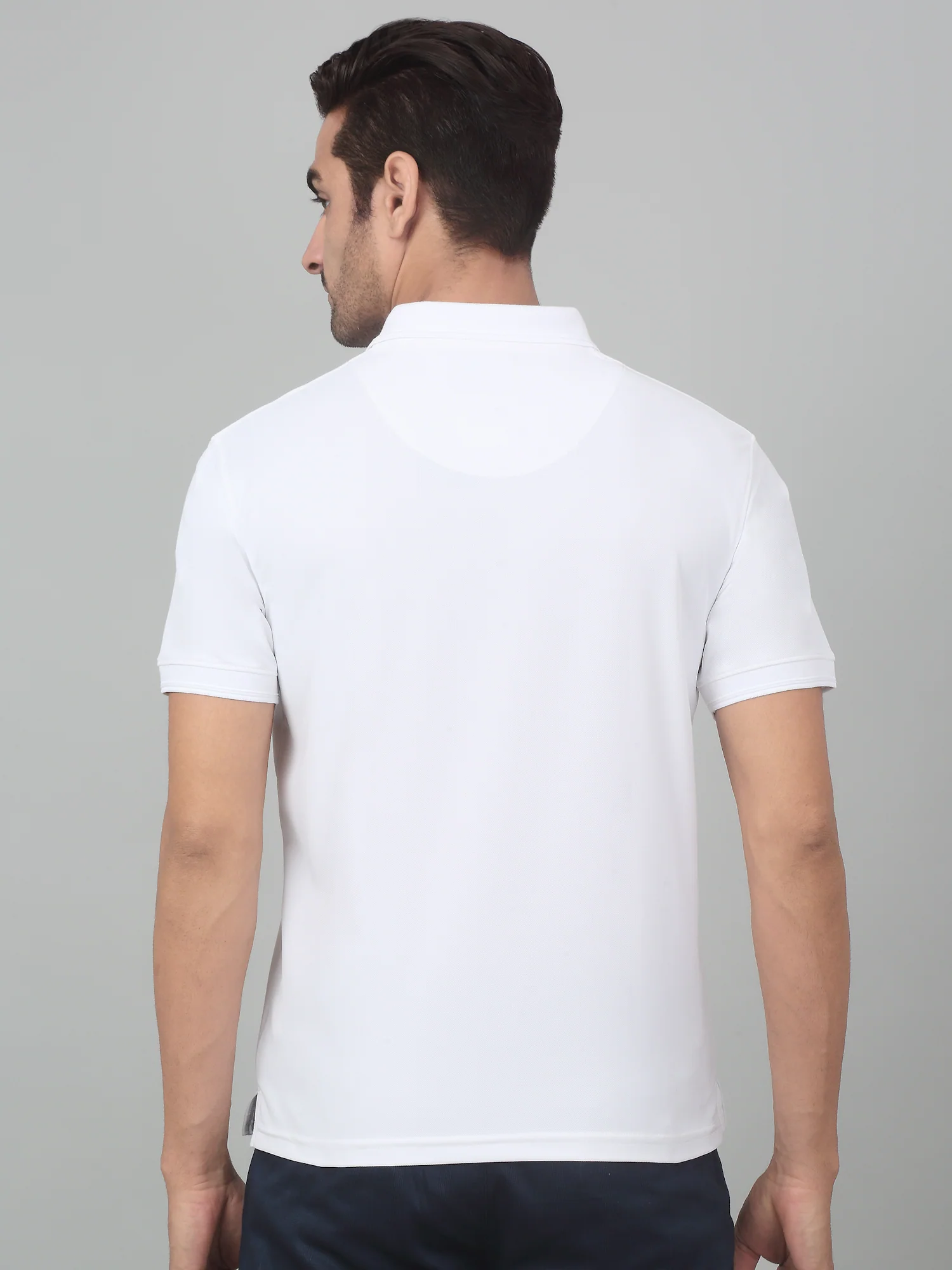 T-Shirt for Men | Breathable & Soft with Color Fastness Regular Fit Polo Neck Polyester Fabric Solid Pattern - Image 2