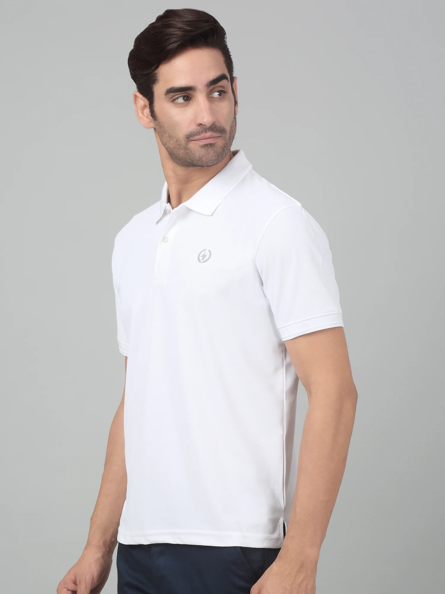 T-Shirt for Men | Breathable & Soft with Color Fastness Regular Fit Polo Neck Polyester Fabric Solid Pattern - Image 3