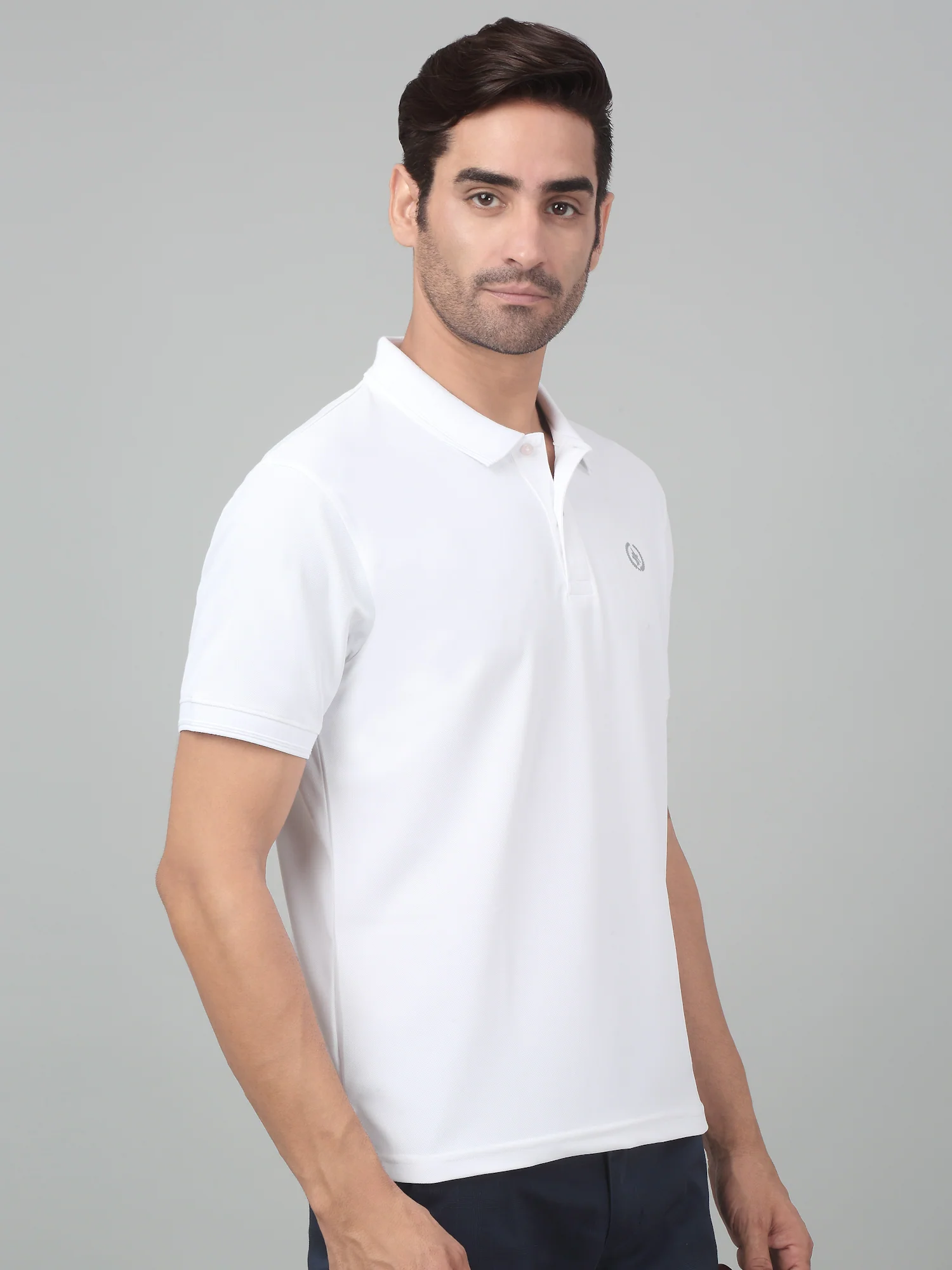 T-Shirt for Men | Breathable & Soft with Color Fastness Regular Fit Polo Neck Polyester Fabric Solid Pattern - Image 4