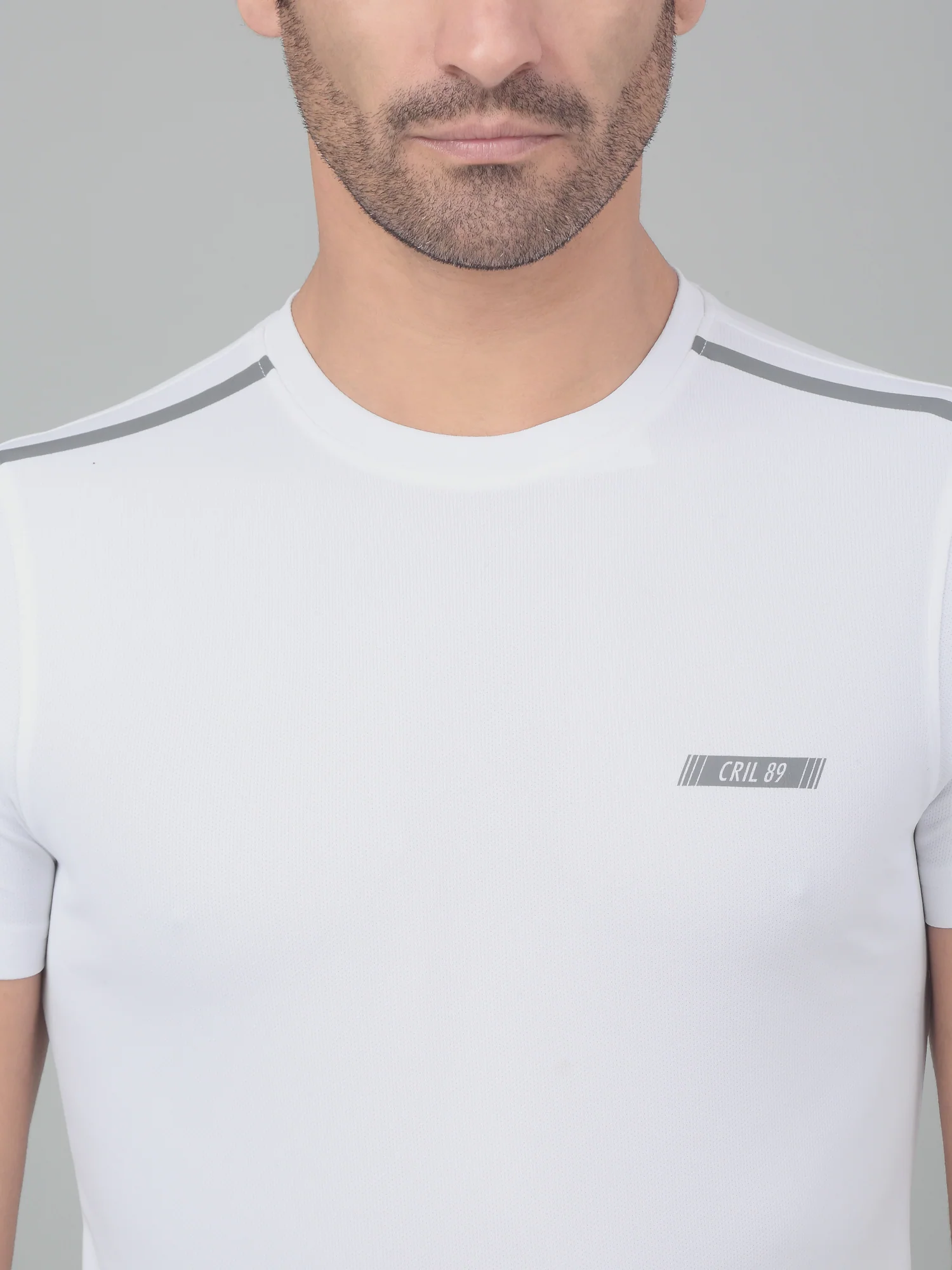 T-Shirt for Men | Breathable & Soft with Color Fastness Regular Fit Round Neck Polyester Fabric Solid Pattern - Image 4