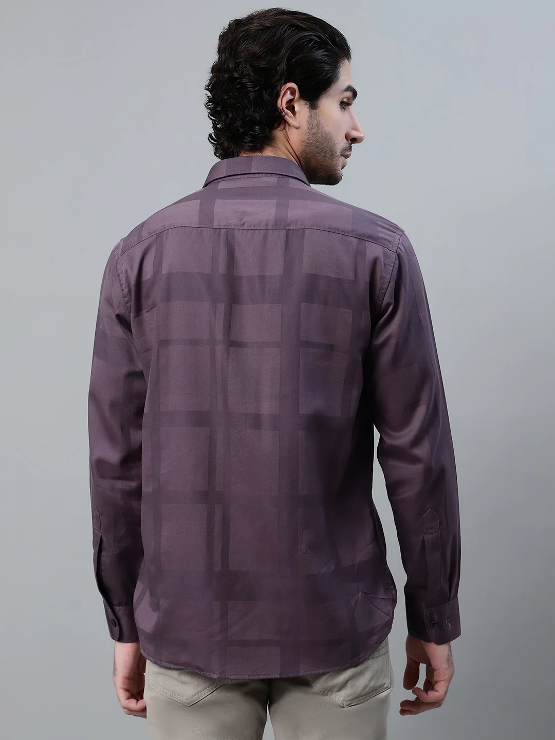 Casual Shirt for Men | Breathable & Soft with Color Fastness Regular Fit Spread Collar Neck Cotton Blend Fabric Printed Pattern - Image 2