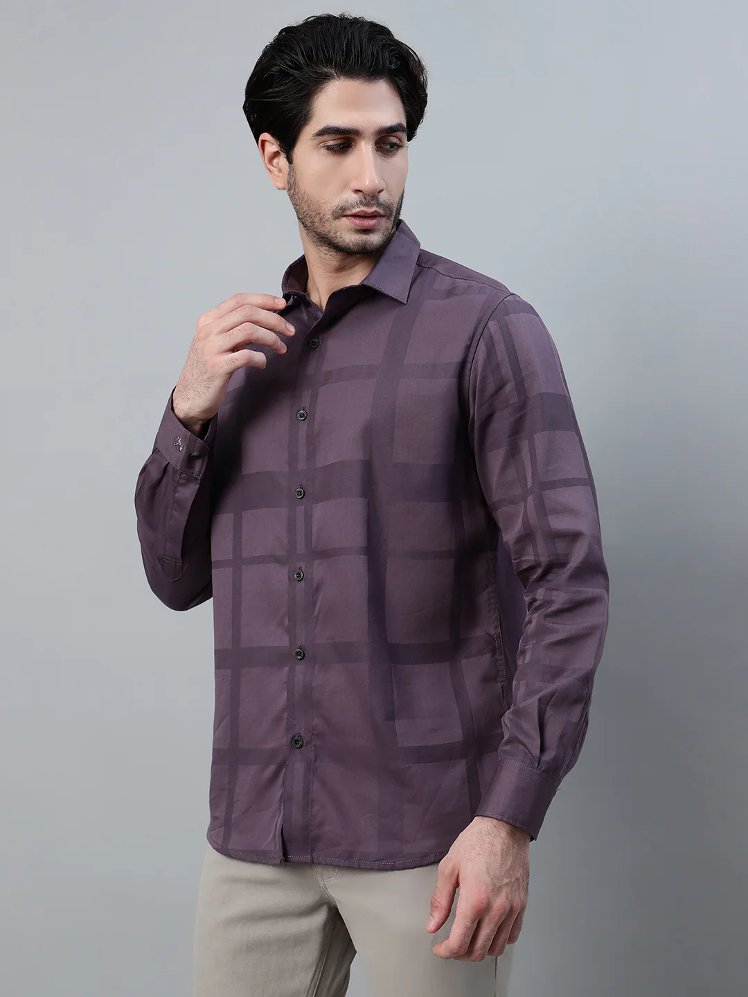 Casual Shirt for Men | Breathable & Soft with Color Fastness Regular Fit Spread Collar Neck Cotton Blend Fabric Printed Pattern - Image 3
