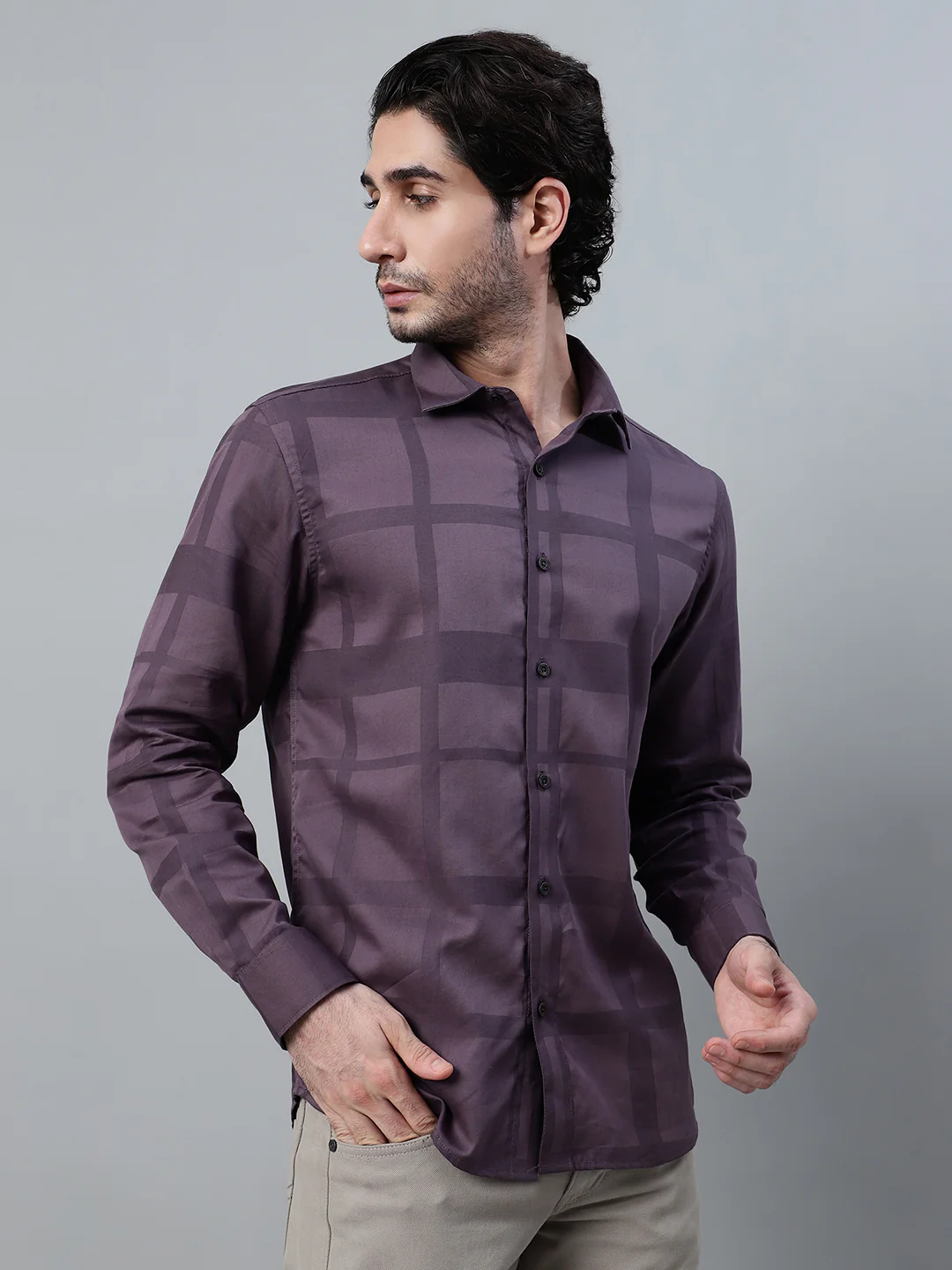 Casual Shirt for Men | Breathable & Soft with Color Fastness Regular Fit Spread Collar Neck Cotton Blend Fabric Printed Pattern - Image 4