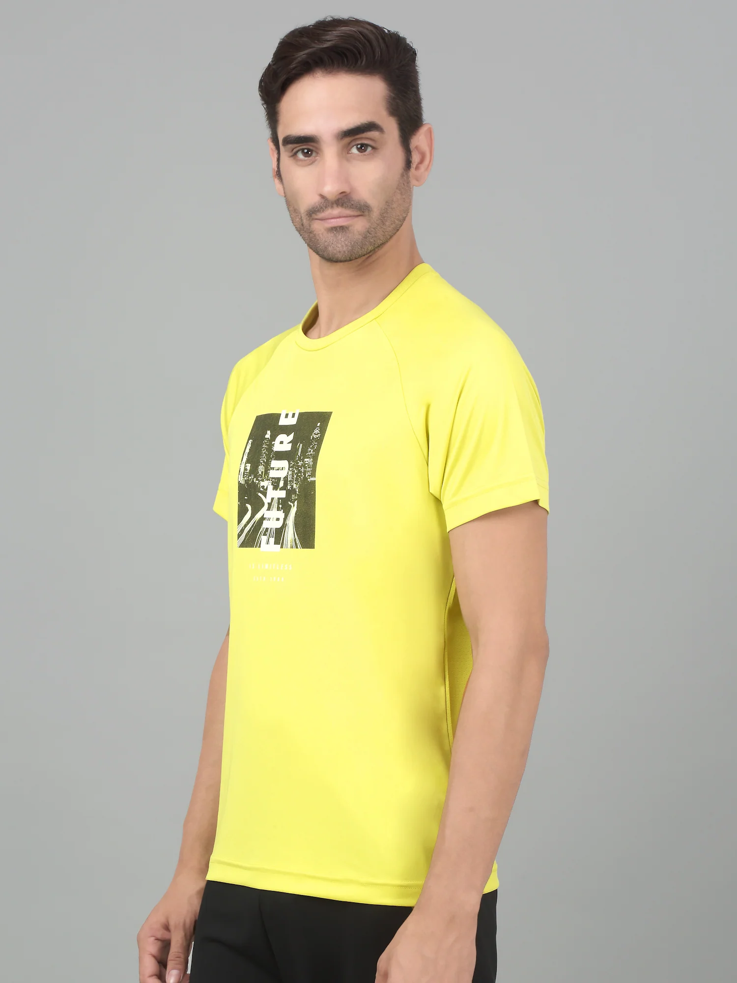 T-Shirt for Men | Breathable & Soft with Color Fastness Regular Fit Round Neck Polyester Fabric Printed Pattern - Image 3