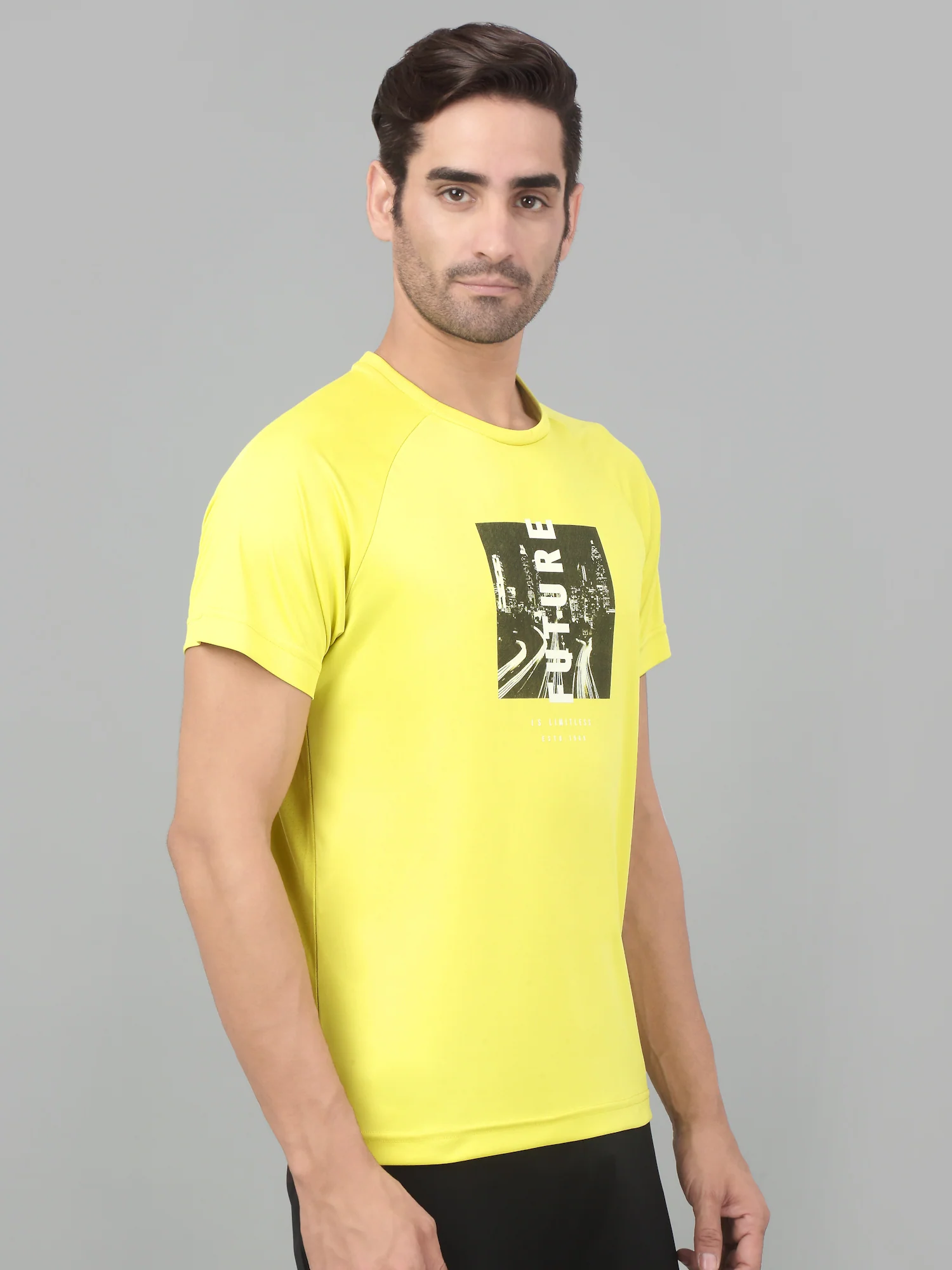 T-Shirt for Men | Breathable & Soft with Color Fastness Regular Fit Round Neck Polyester Fabric Printed Pattern - Image 4