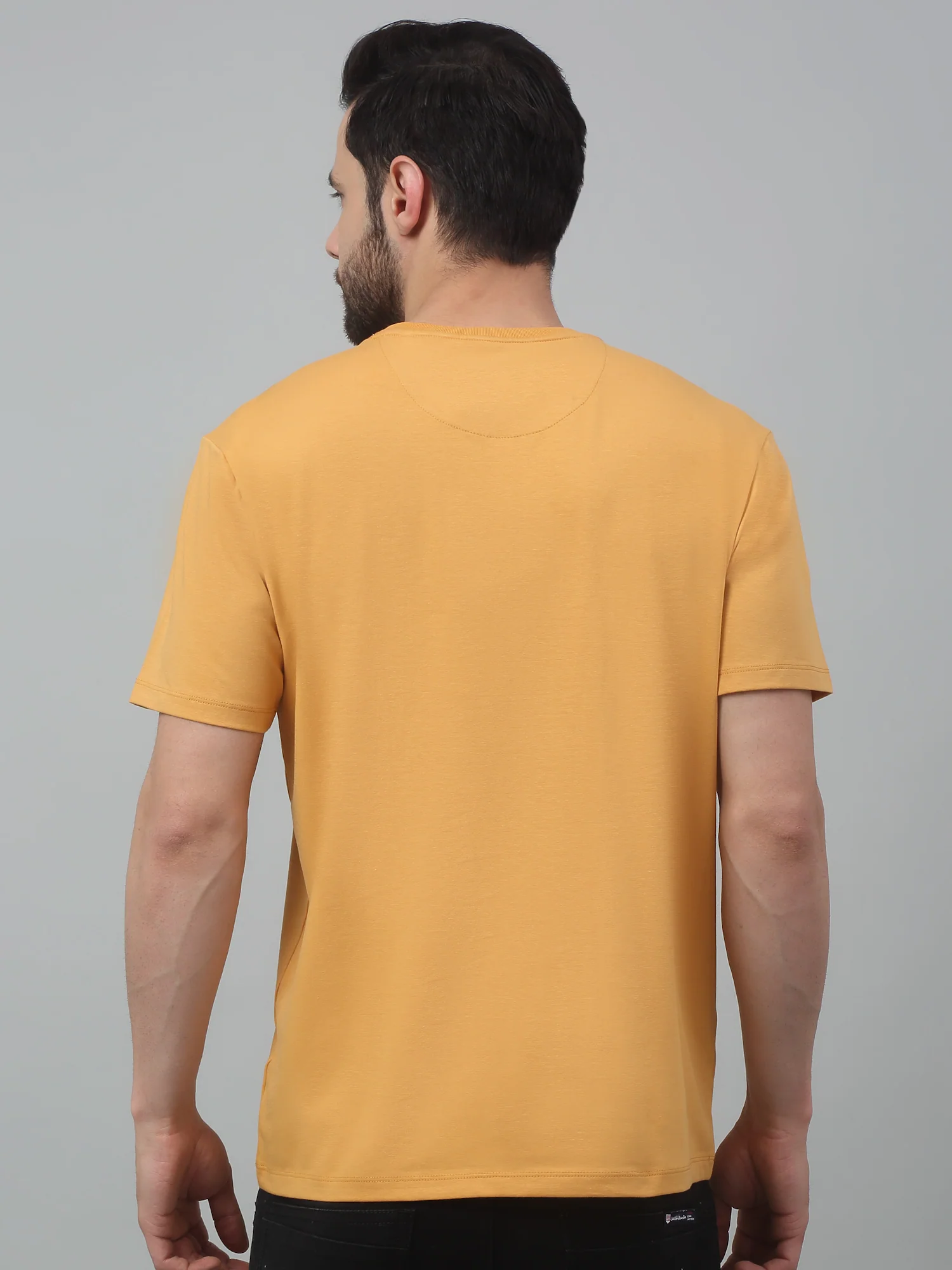 T-Shirt for Men | Breathable & Soft with Color Fastness Regular Fit Round Neck Cotton Blend Fabric Printed Pattern - Image 2