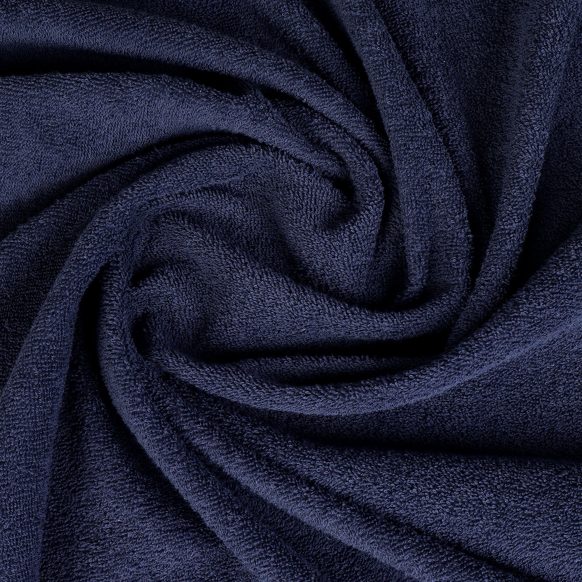 Unisex Navy Blue Basic Terry Bath Towel - Image 3