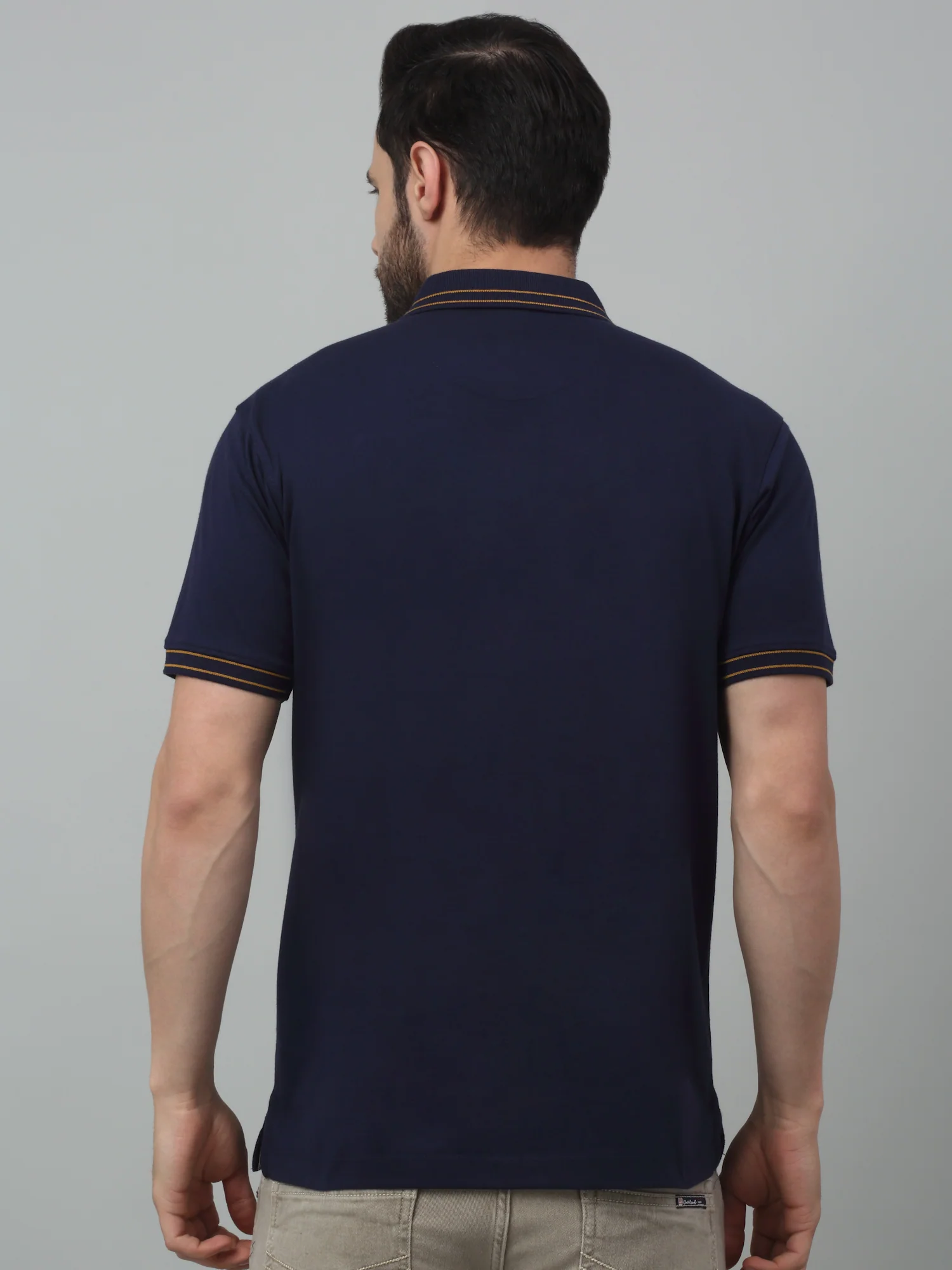 T-Shirt for Men | Breathable & Soft with Color Fastness Regular Fit Polo Neck Poly Cotton Fabric Printed Pattern - Image 2