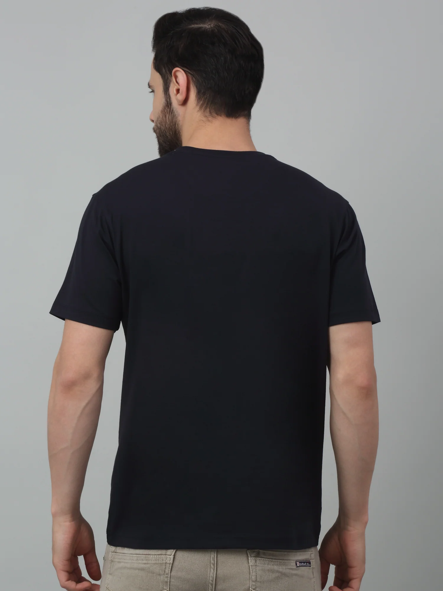 T-Shirt for Men | Breathable & Soft with Color Fastness Regular Fit Round Neck Cotton Blend Fabric Printed Pattern - Image 2