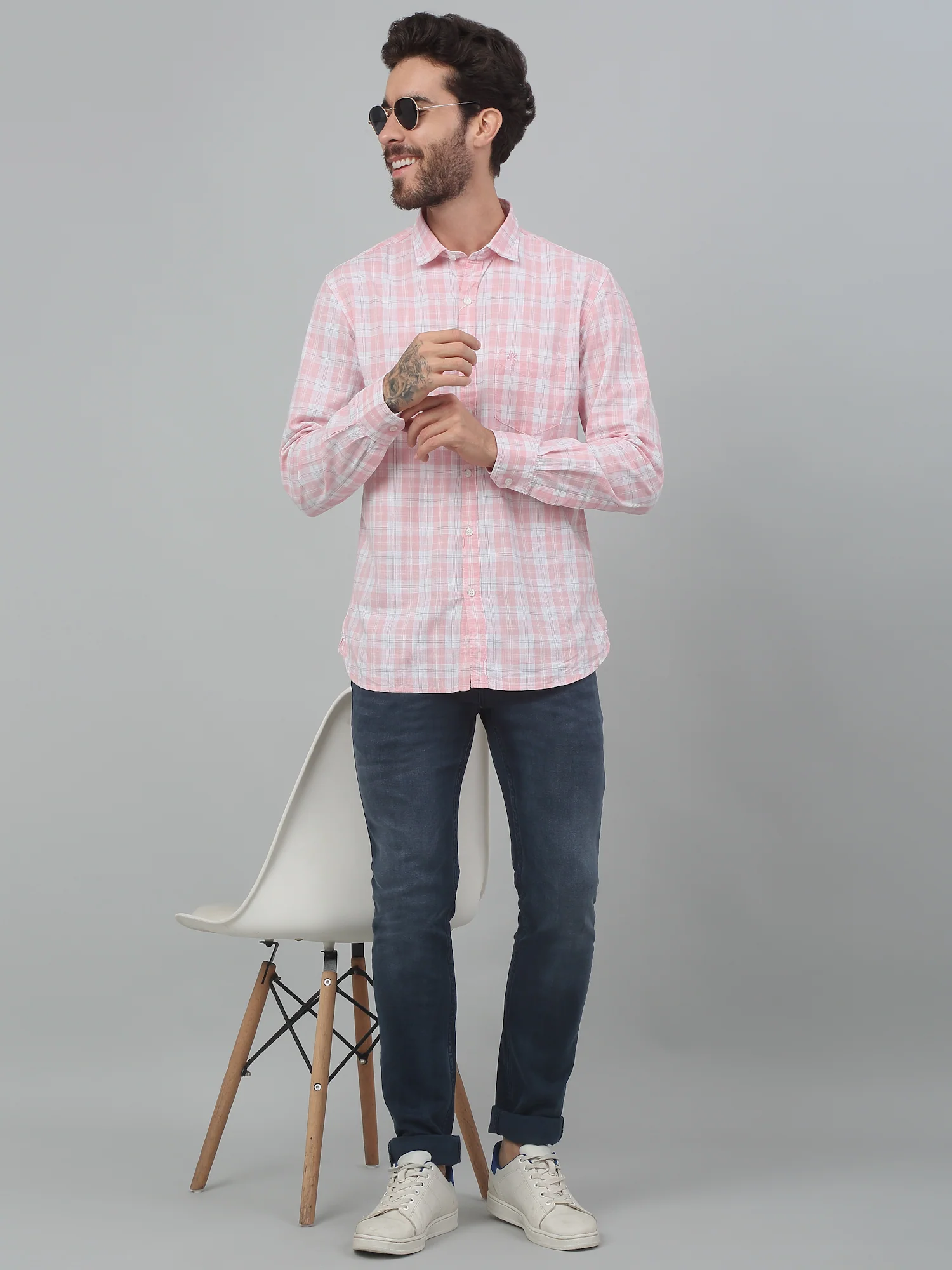Denim Jeans for Men l Breathable & Soft with Color Fastness Ultra Narrow Fit Cotton Fabric Solid Pattern Button Closure - Image 6