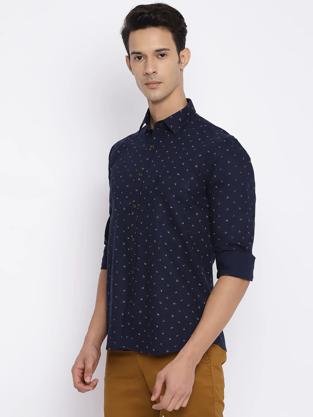 Casual Shirt for Men | Breathable & Soft with Color Fastness Regular Fit Spread Collar Neck Cotton Fabric Printed Pattern - Image 2