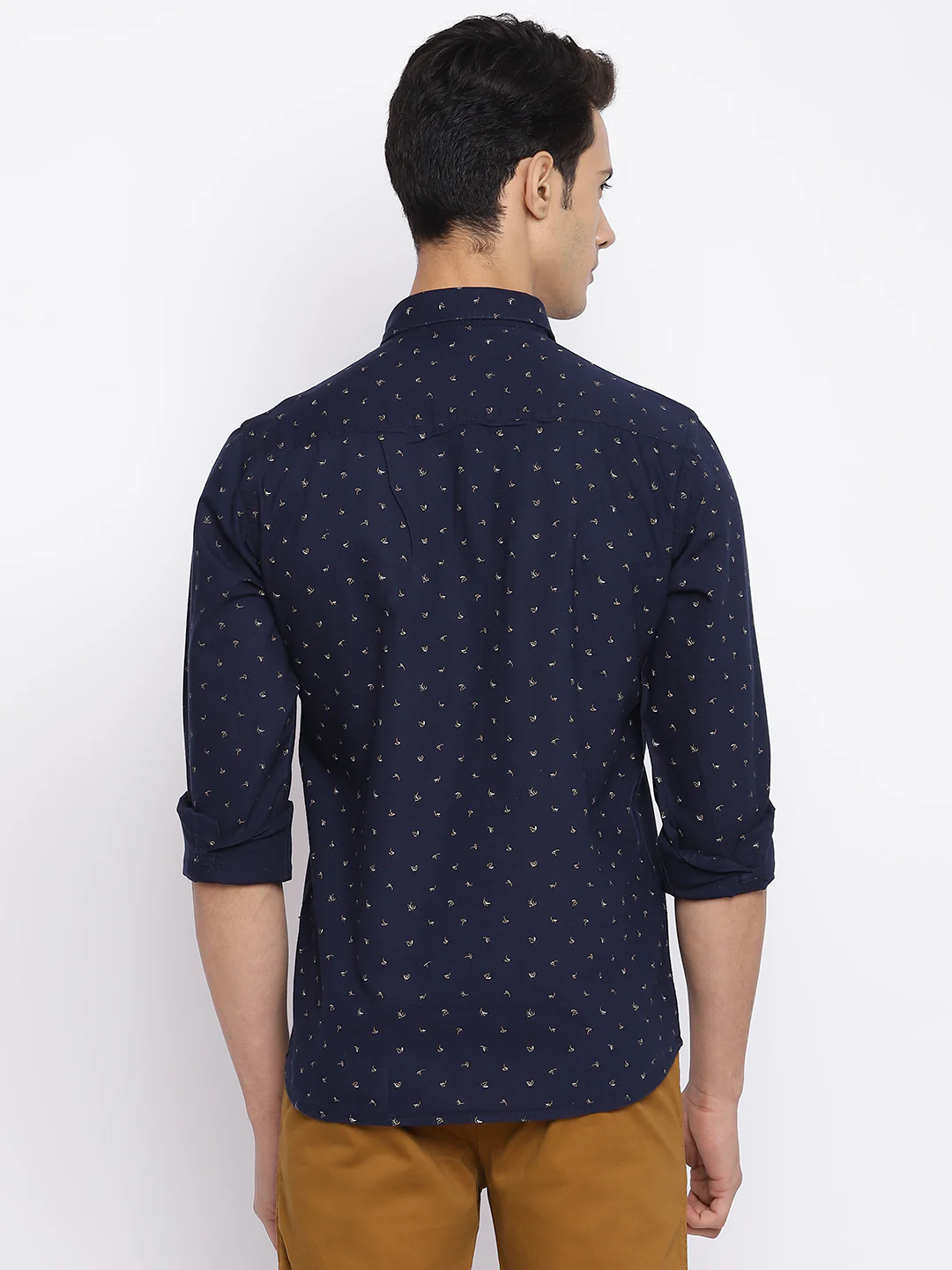 Casual Shirt for Men | Breathable & Soft with Color Fastness Regular Fit Spread Collar Neck Cotton Fabric Printed Pattern - Image 4