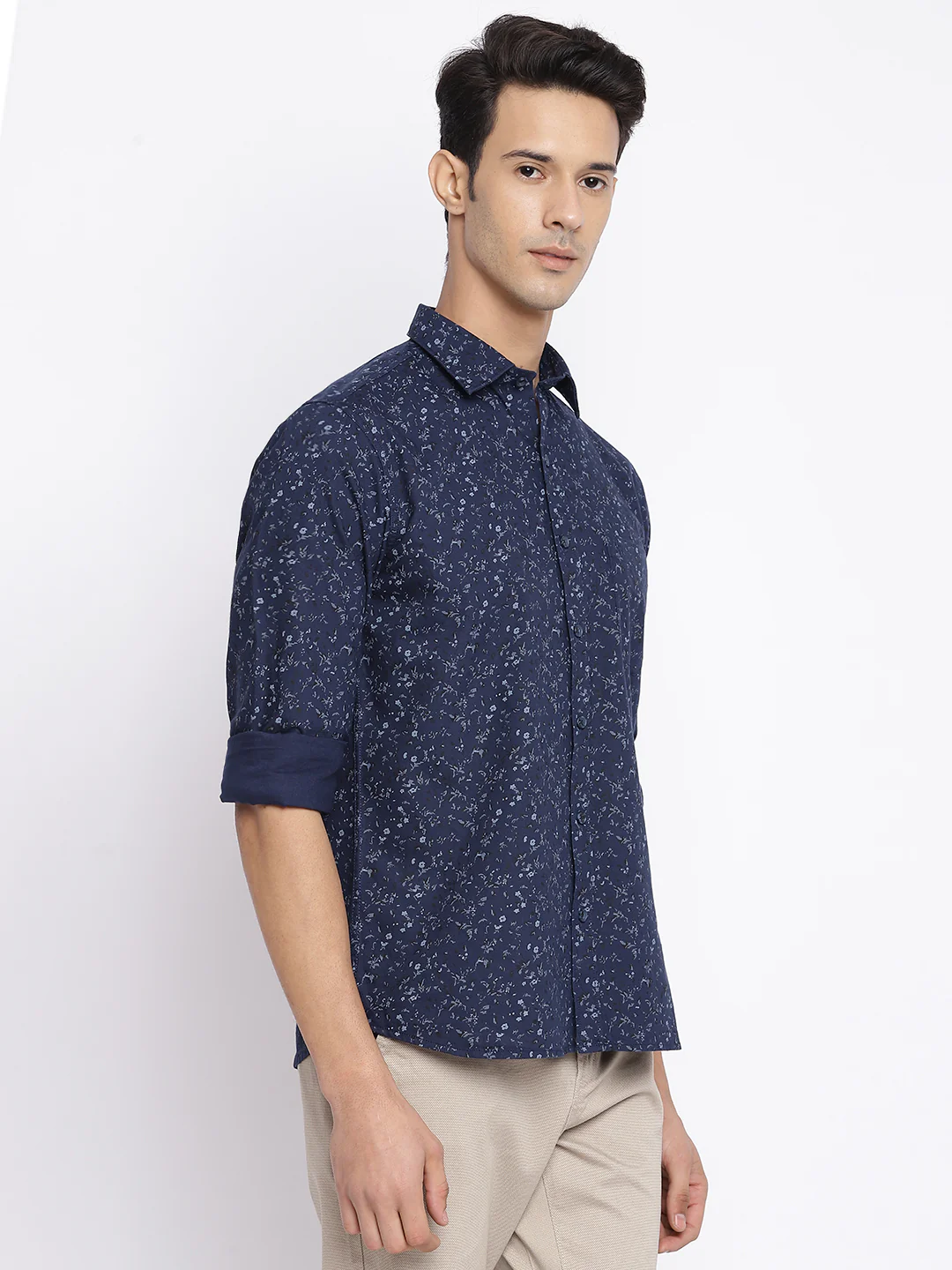 Casual Shirt for Men | Breathable & Soft with Color Fastness Regular Fit Spread Collar Neck Cotton Fabric Printed Pattern - Image 3
