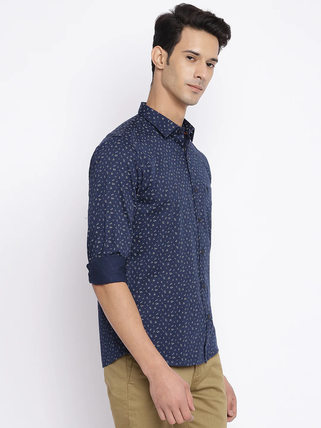 Casual Shirt for Men | Breathable & Soft with Color Fastness Regular Fit Spread Collar Neck Cotton Fabric Printed Pattern - Image 3