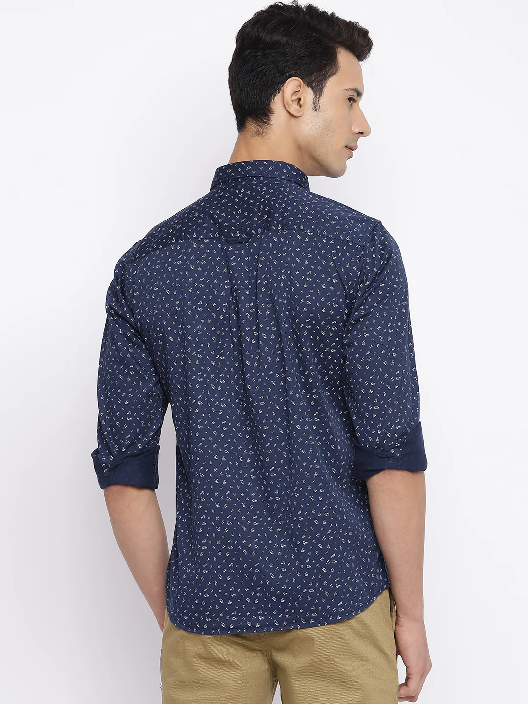 Casual Shirt for Men | Breathable & Soft with Color Fastness Regular Fit Spread Collar Neck Cotton Fabric Printed Pattern - Image 4