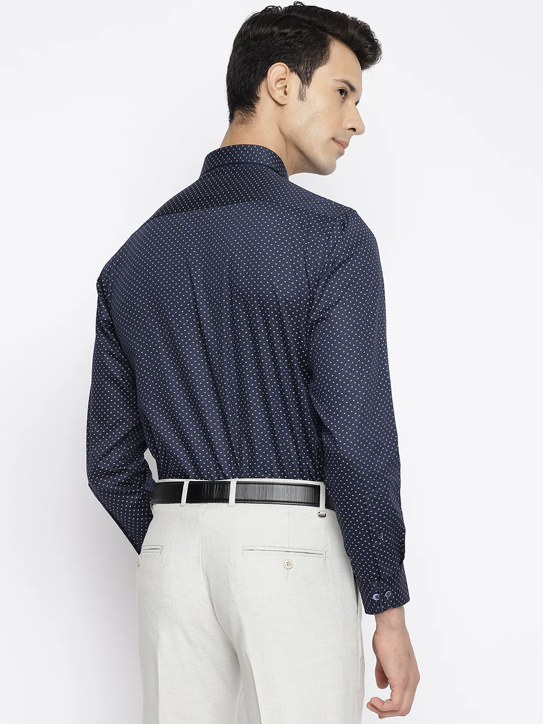 Formal Shirt for Men l Breathable & Soft with Color Fastness Regular Fit Spread Collar Neck Cotton Fabric Printed Pattern - Image 4