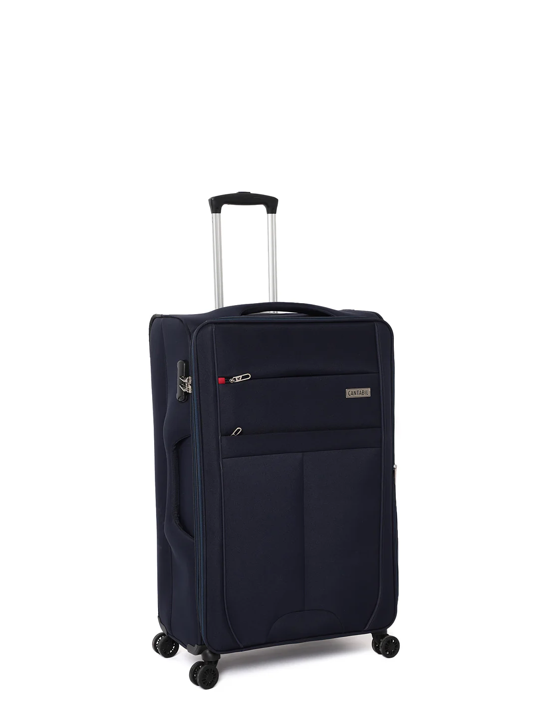 Unisex Navy Blue Fashion Soft Luggage Trolley Bag - Image 5